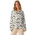 Mid-Century Modern Feathers Ladies Long Sleeve Pajama Top