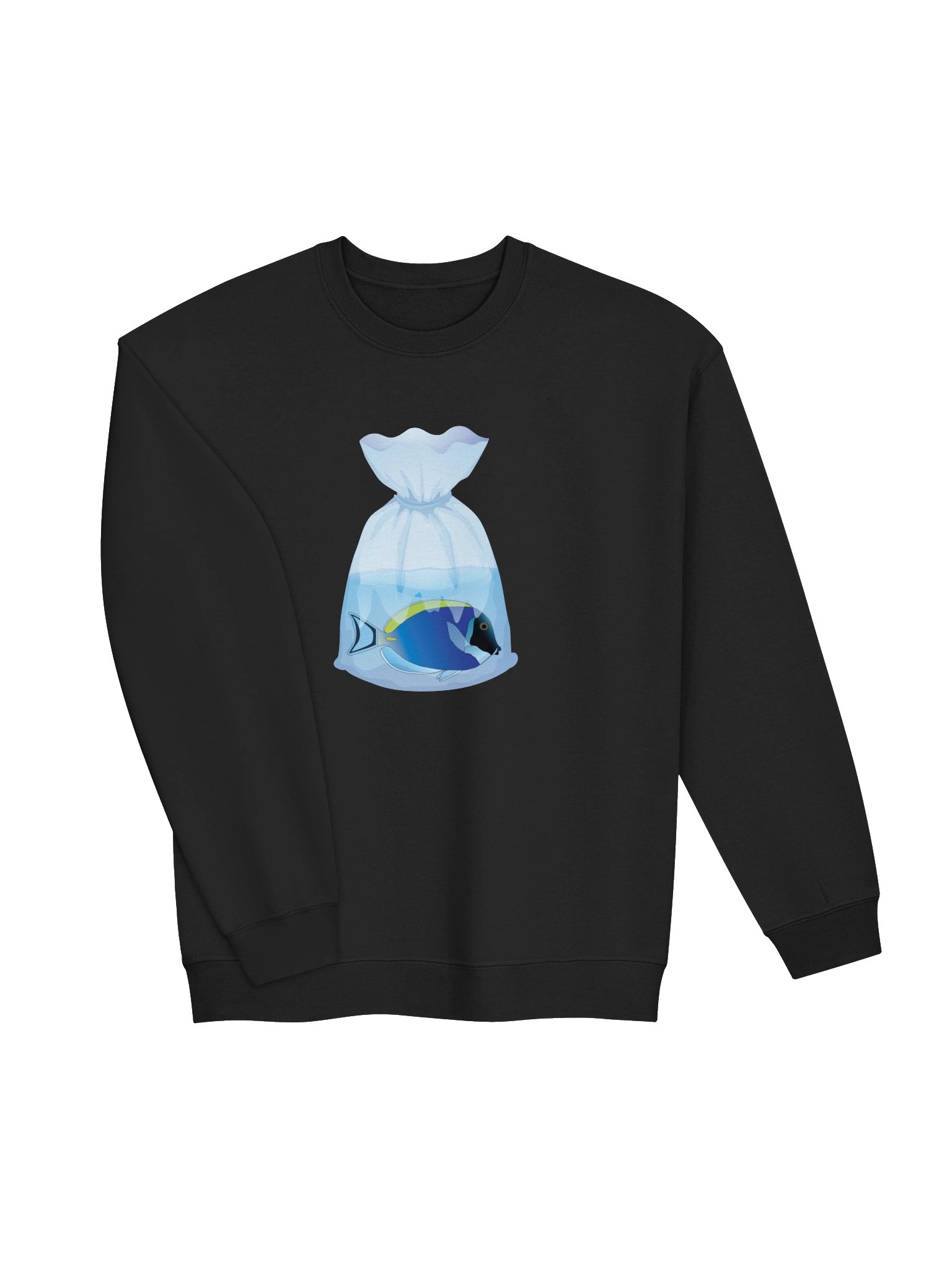 Powder Blue Tang Fish Bag Sweatshirt – Reef Tank Saltwater Aquarium Enthusiast Graphic Sweatshirt product image (23)