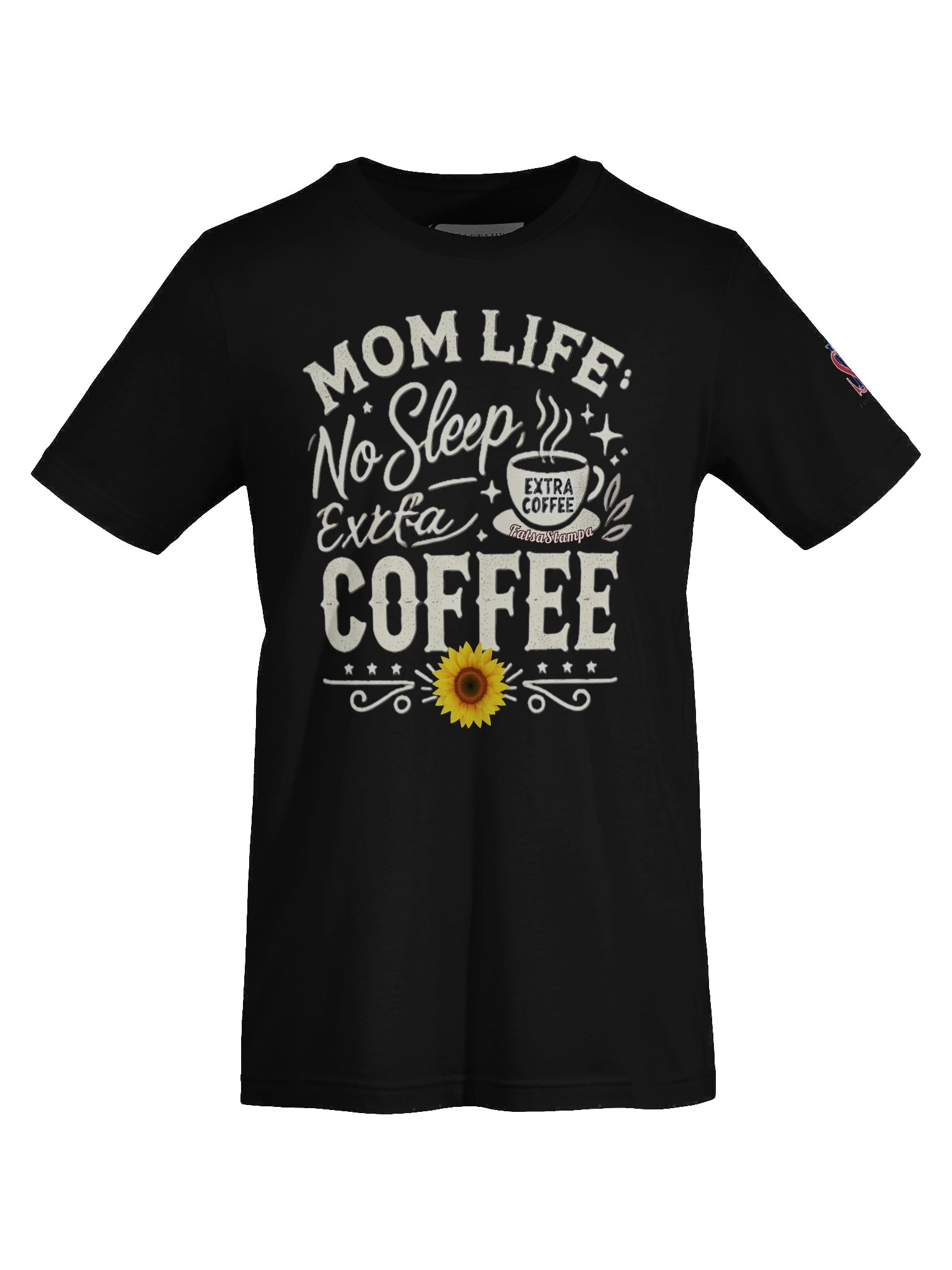 Funny Relatable Mom Shirt- MOM LIFE Tee – No Sleep, Extra Coffee product image (1)