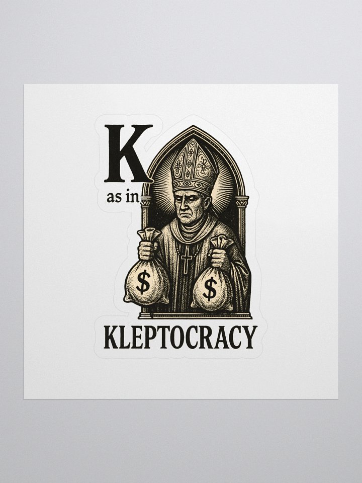 K as in kleptocracy sticker by dark alphabet product image (1)