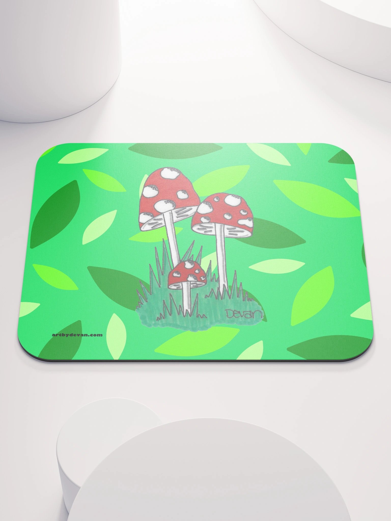 Red Mushroom Trio Mousepad product image (1)