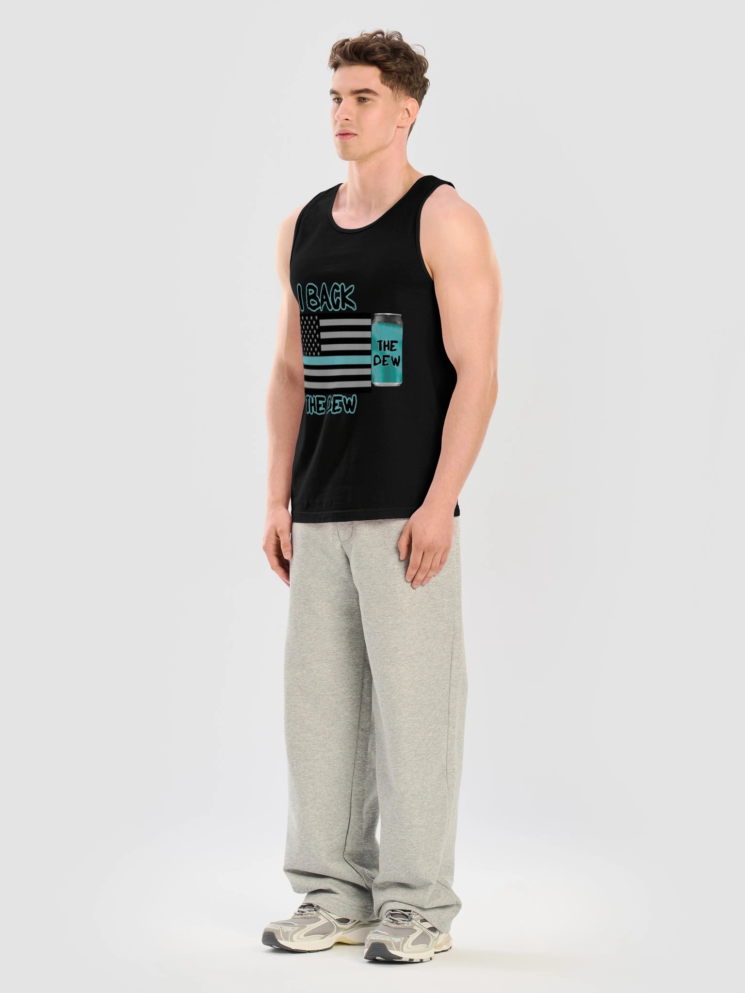 Thin Teal Line Tank product image (10)