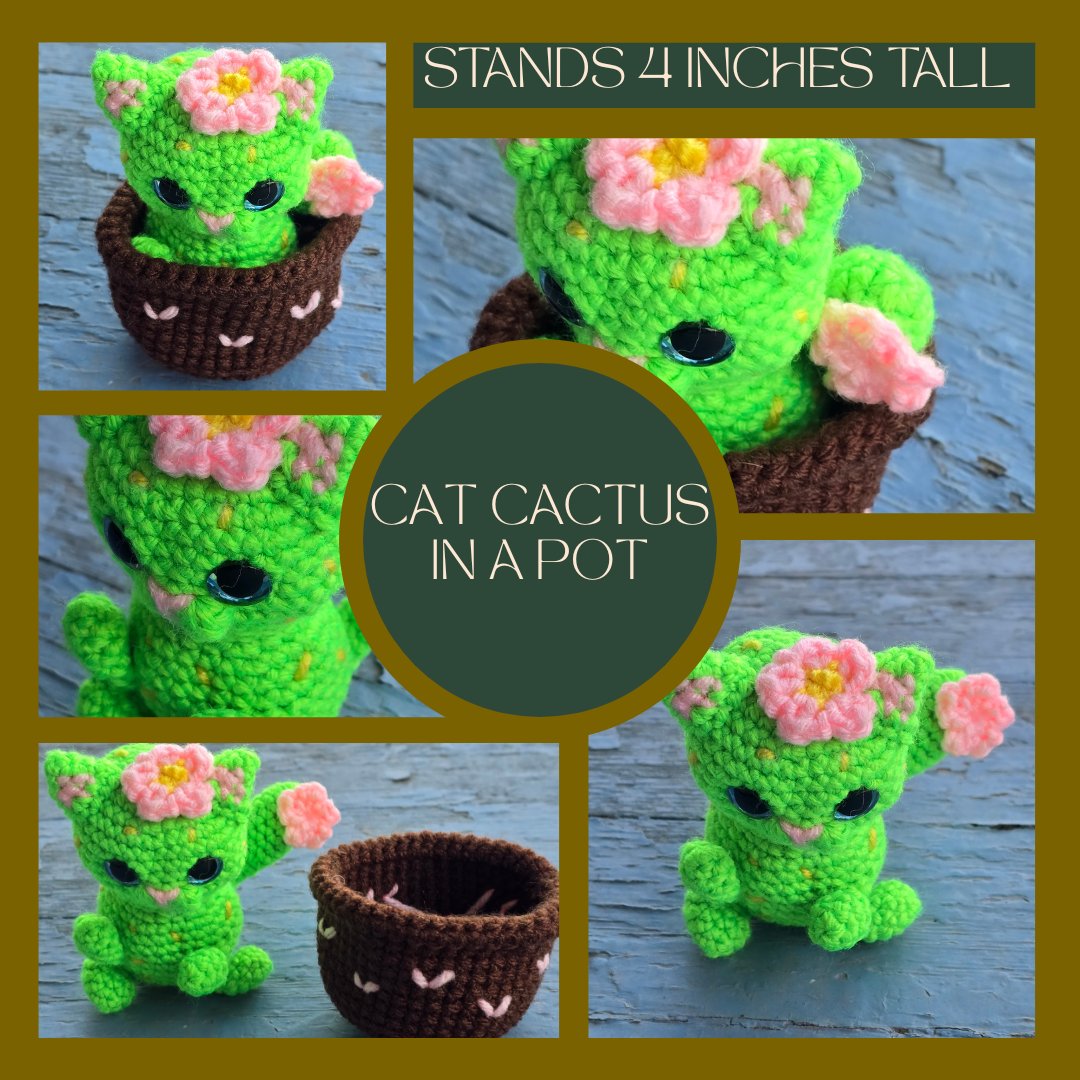 Cat Cactus in a Pot Plushie 🐑 product image (1)