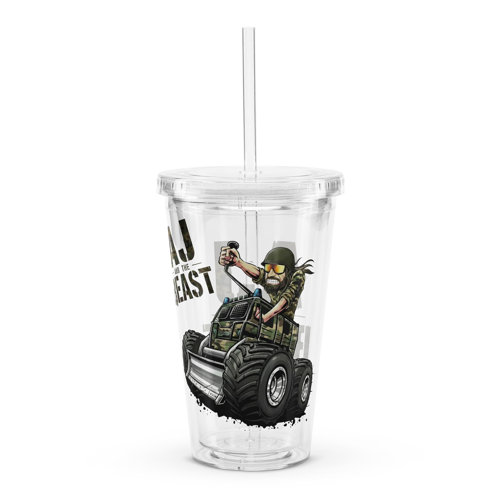 Double Wall Clear Plastic Tumbler (16 oz) : CAMO product image (3)