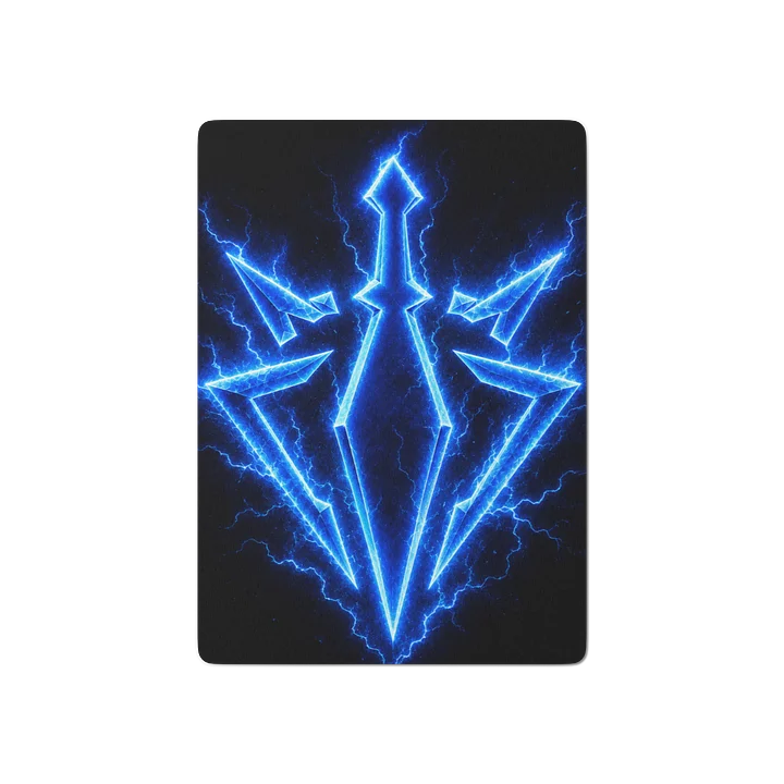 Blue Lightning Emblem Poker Cards product image (1)