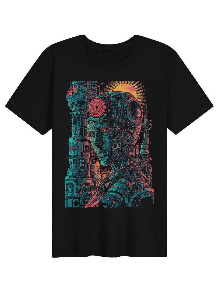 Neon Cyborg Sun Lightweight T-Shirt product image (1)