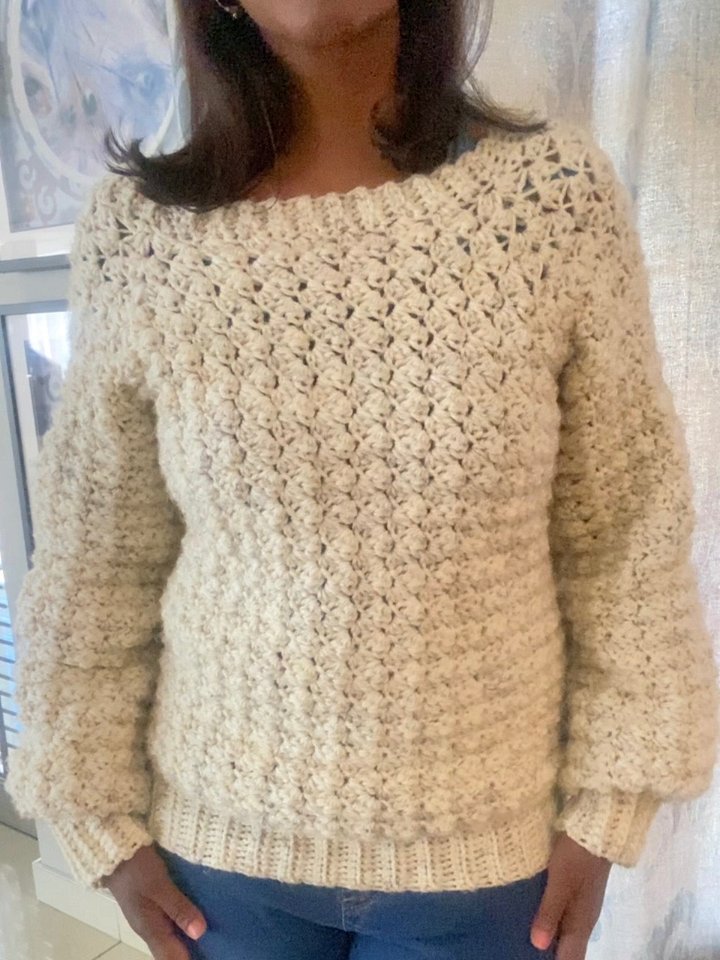 Crochet Raglan Sedge Stitch Sweater CHART ONLY product image (1)