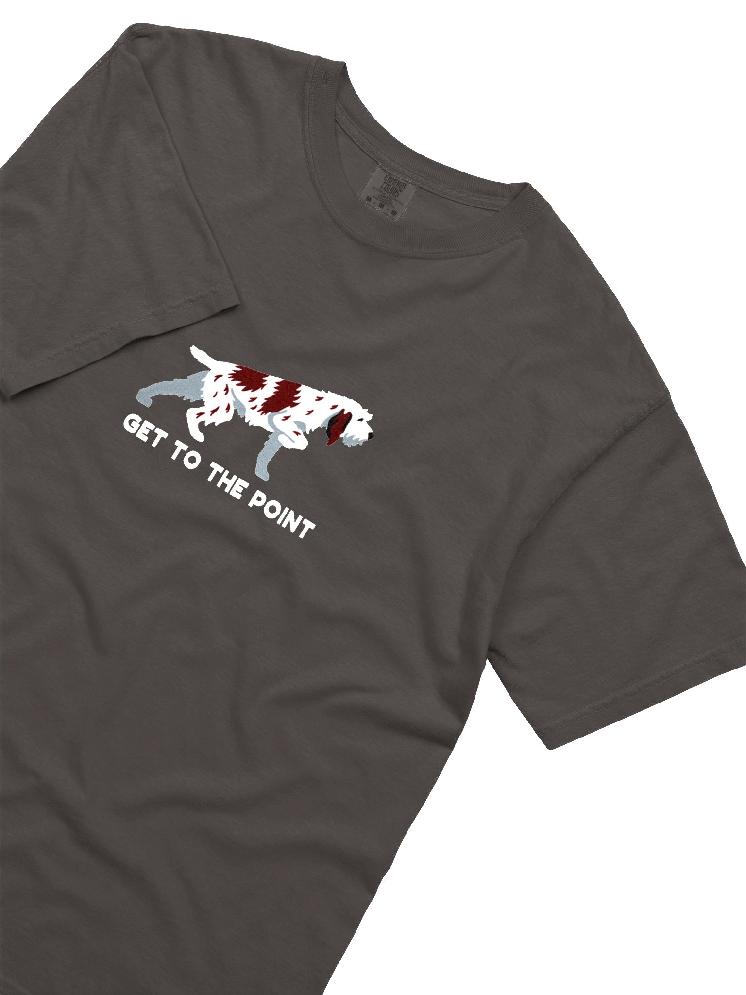 Get to the Point T-Shirt(Embroidered) of a Spinone Italiano(Liver & White) product image (8)