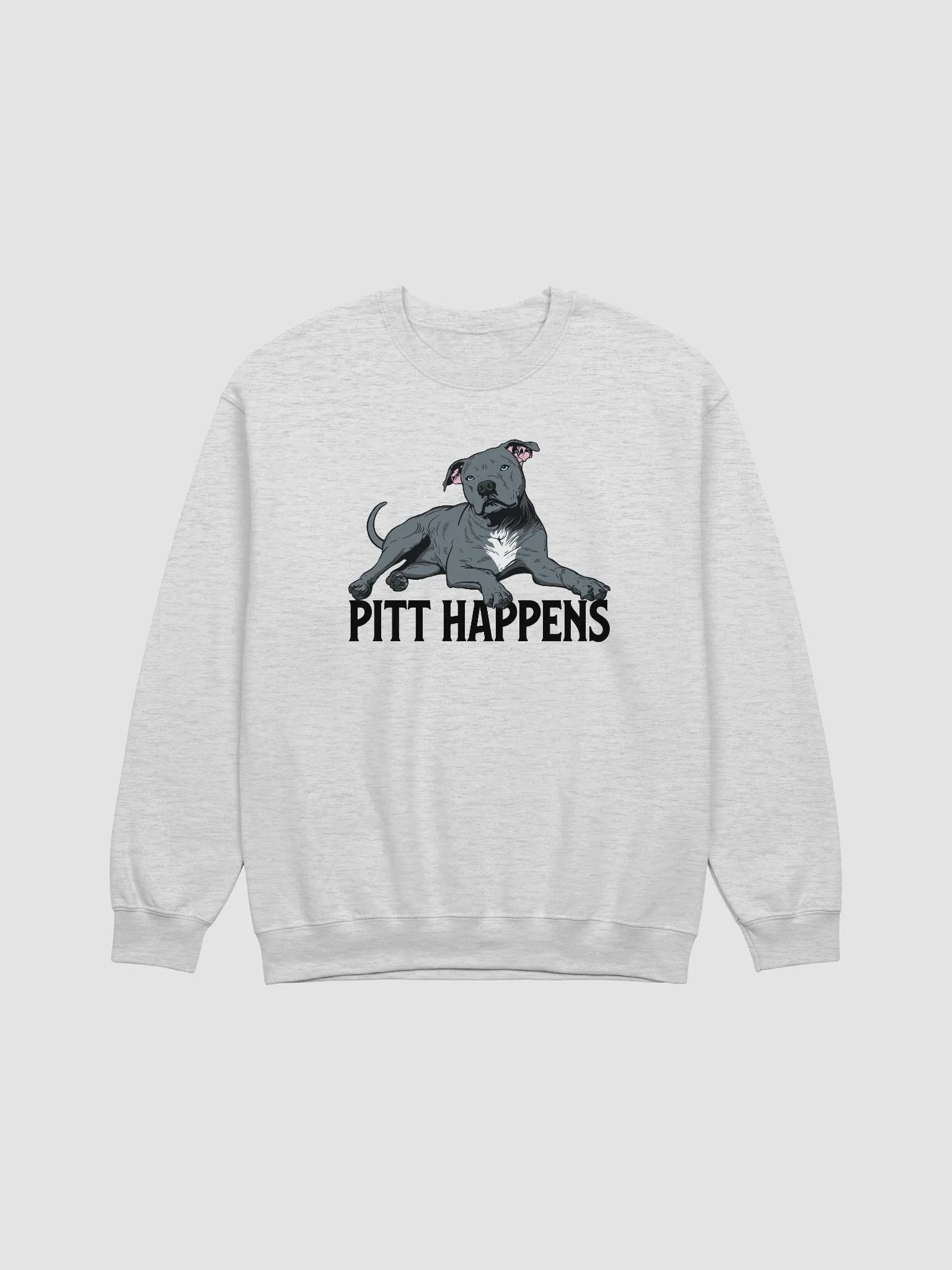 Pitt Happens Sweatshirt of a Pitbull Terrier(Blue) | Funny Shirt for Pittie and Staffy Paw-rents product image (1)