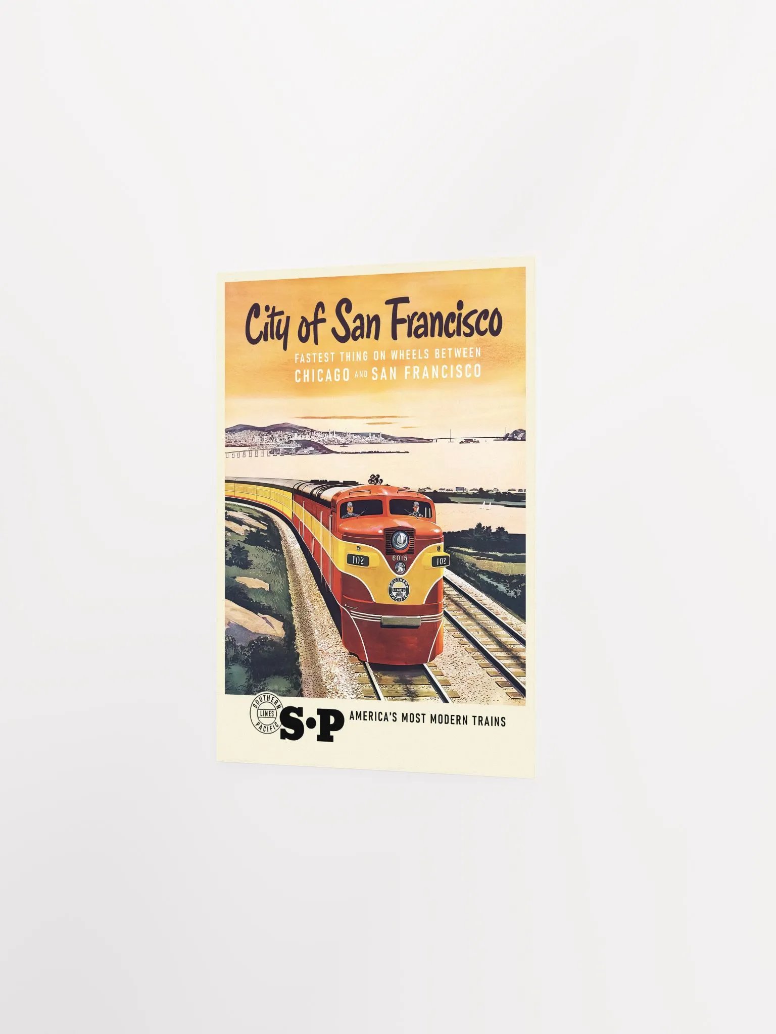 City of San Francisco Train, USA, 1960s — retro train poster, vintage train art, train print, retro travel wall art product image (7)