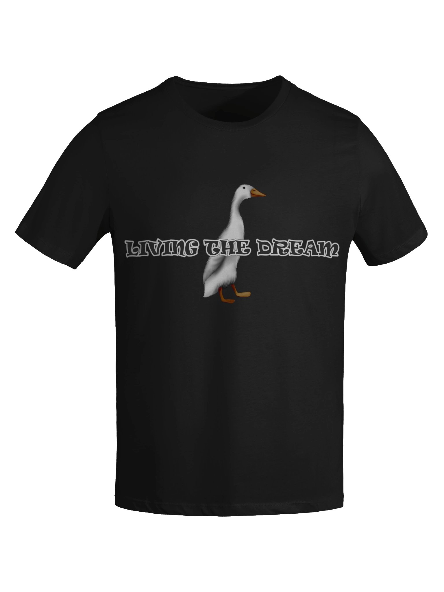 Duck "LIVING THE DREAM" T-Shirt. Women's Bella+Canvas Supersoft Relaxed-fit T-Shirt product image (4)