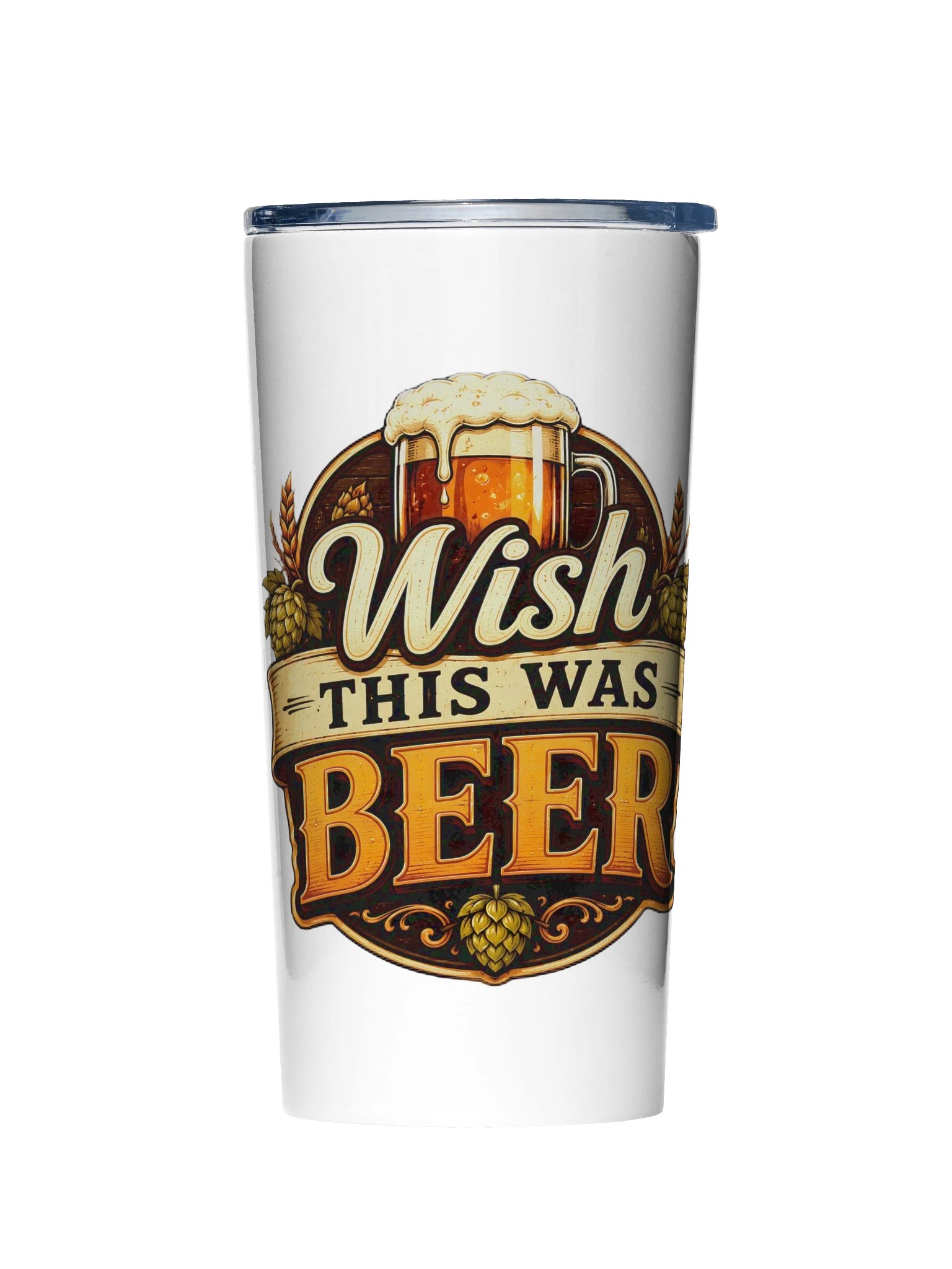 Wish This Was Beer Vintage Badge Tumbler product image (1)