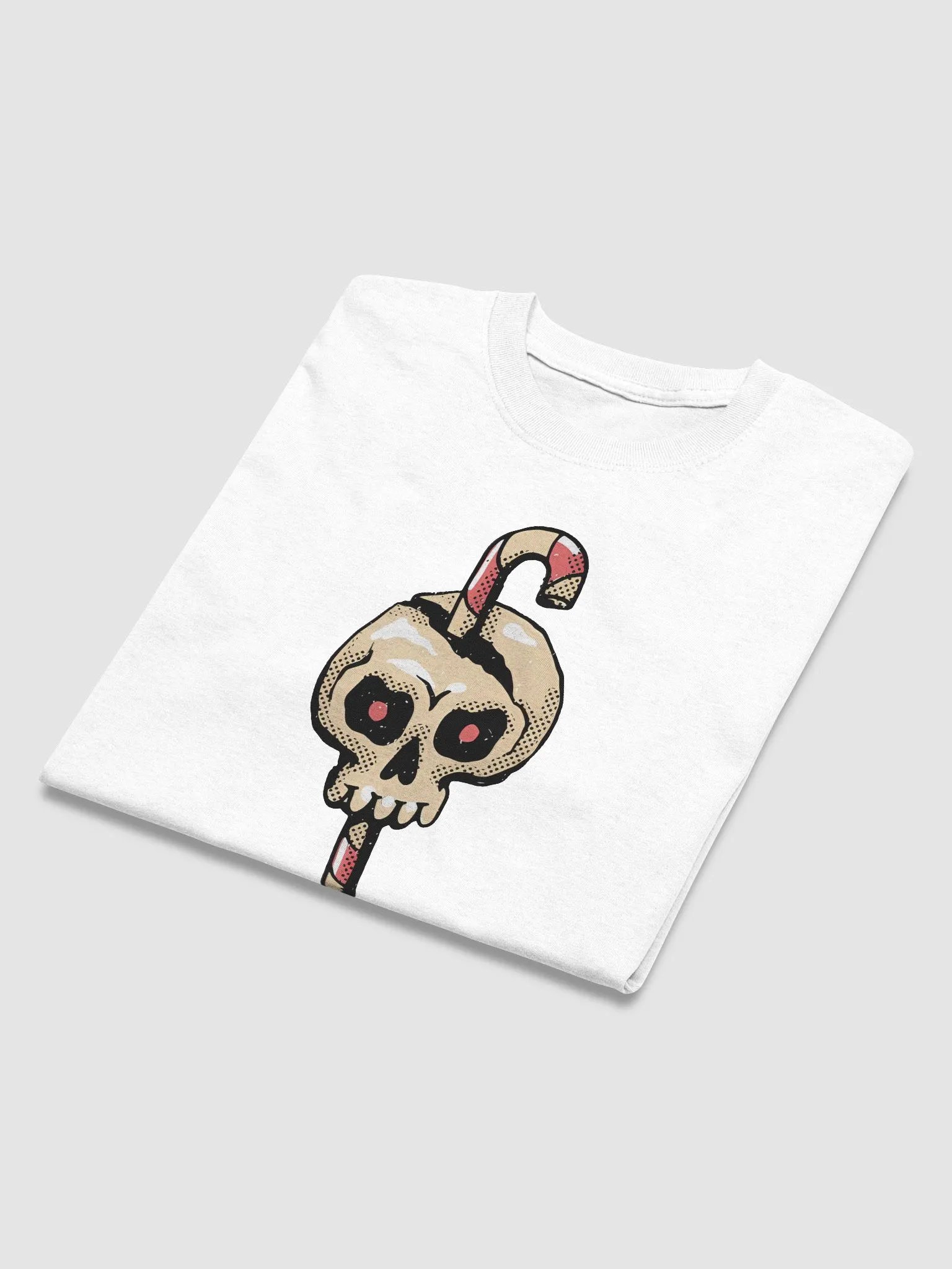 Candy Cane Skull Heavyweight T-shirt product image (16)