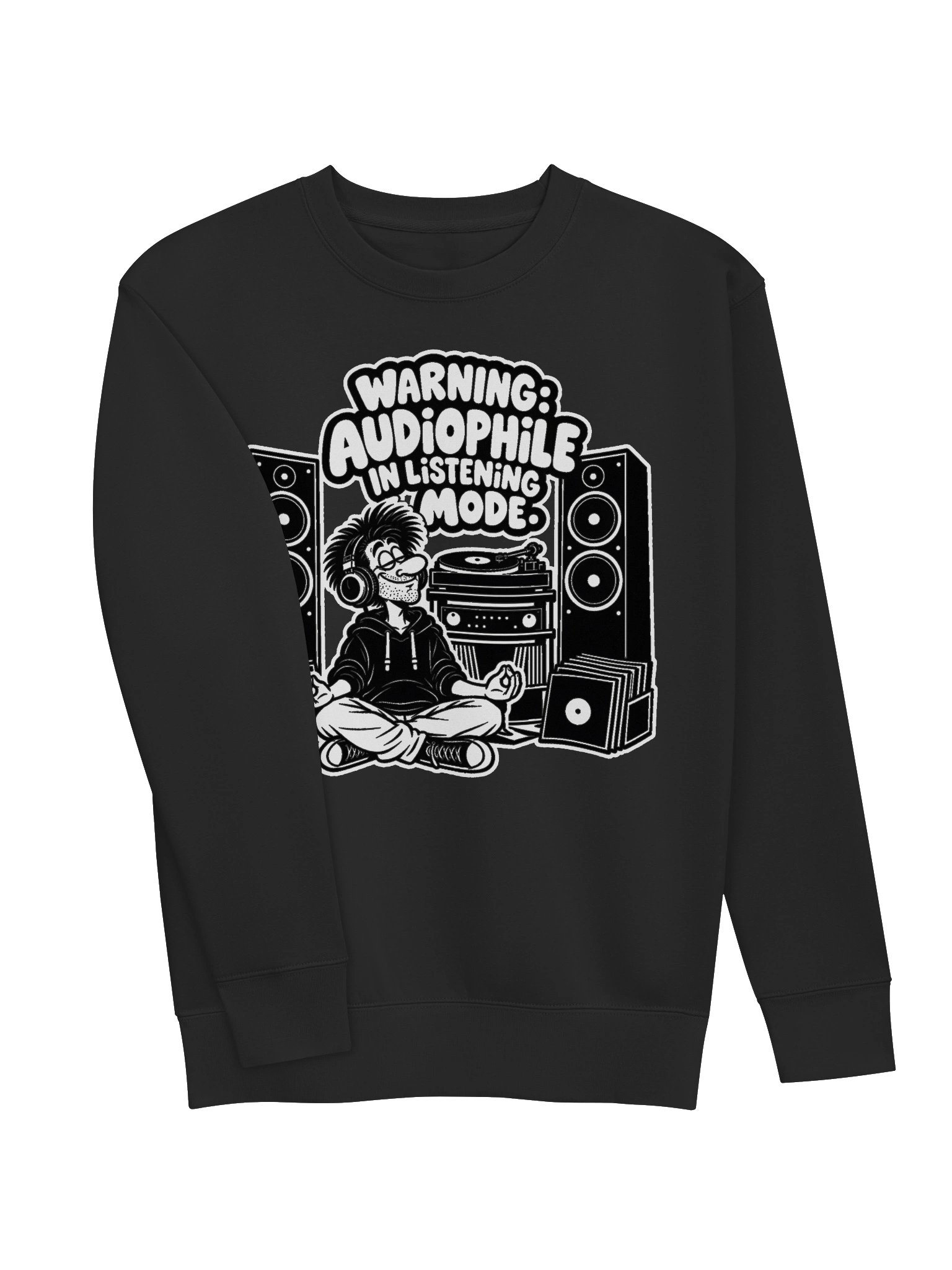 Warning Audiophile in Listening Mode - Long Sleeve T-shirt product image (3)