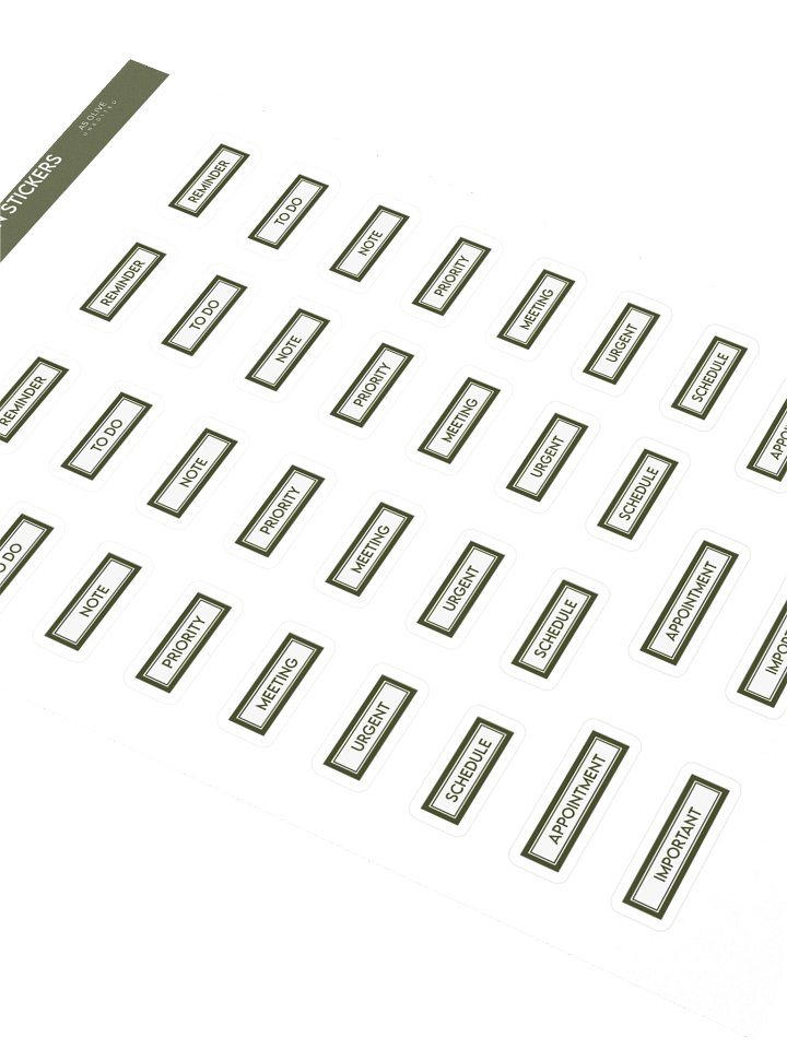 Daily Journal Stickers A5 — Physical Sticker Sheet - Olive product image (2)