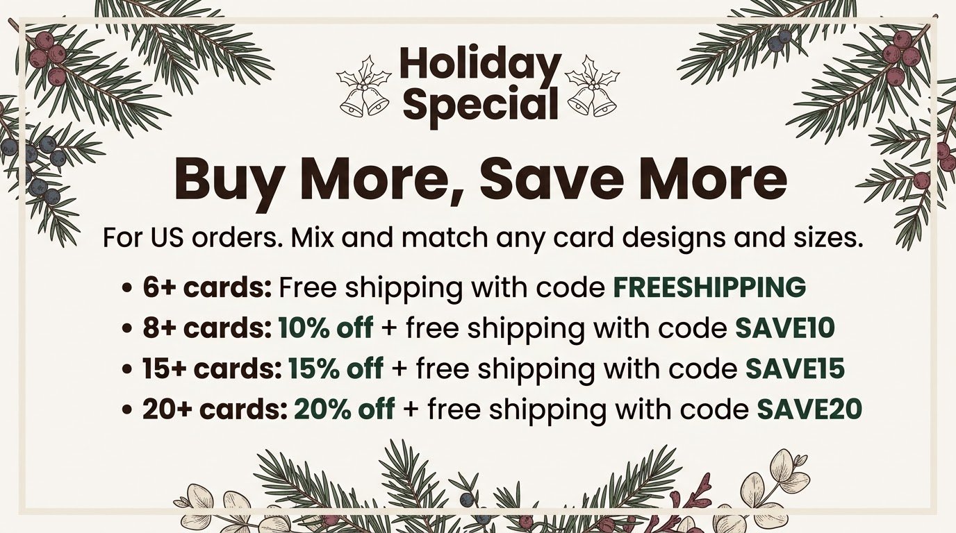 Happy Holidays Snowflake Ornament, 5"x7" Greeting Card 🍁 product image (6)