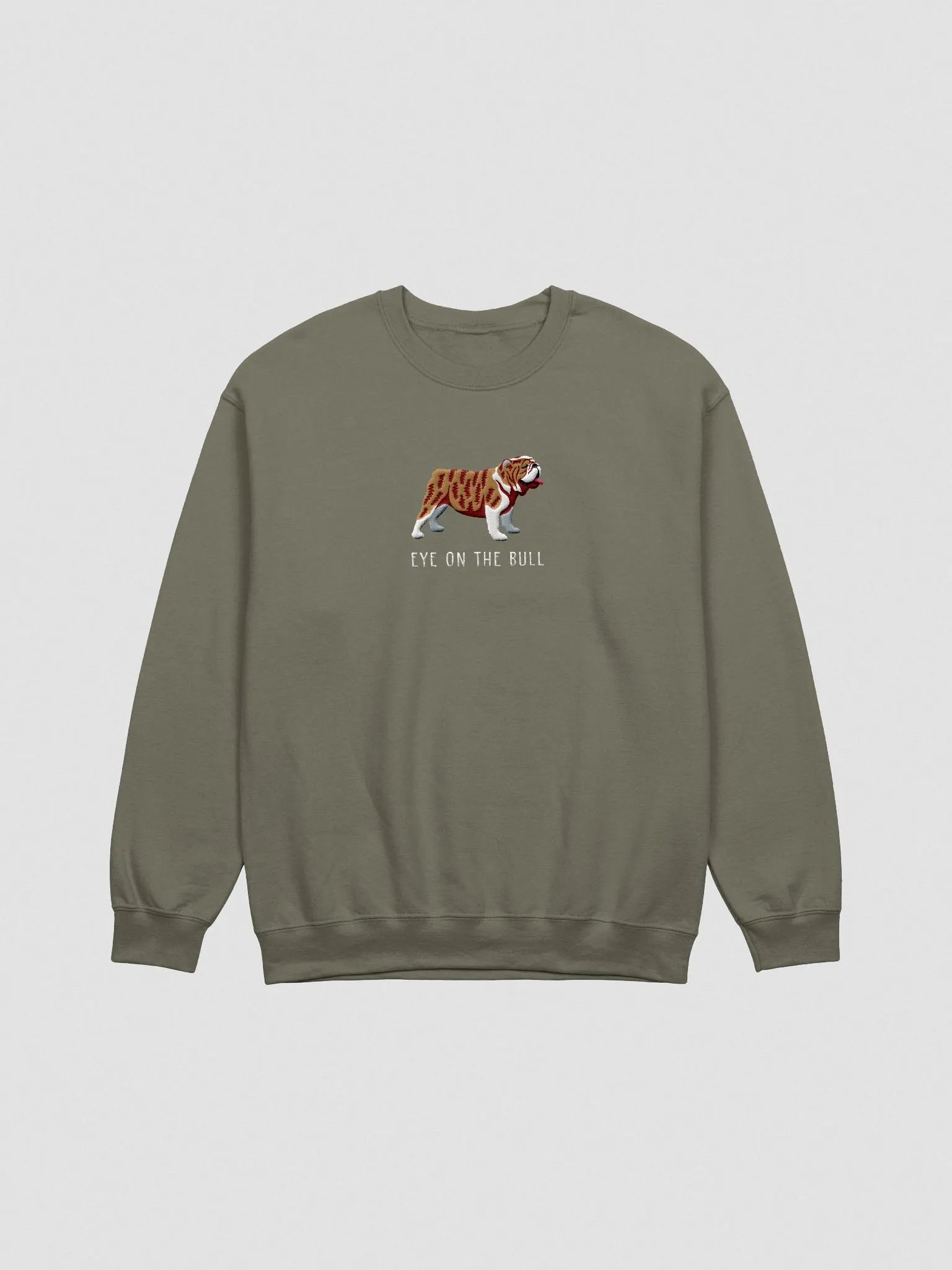 Eye on the Bull Sweatshirt (Embroidered) of an English Bulldog(Brindle) product image (4)