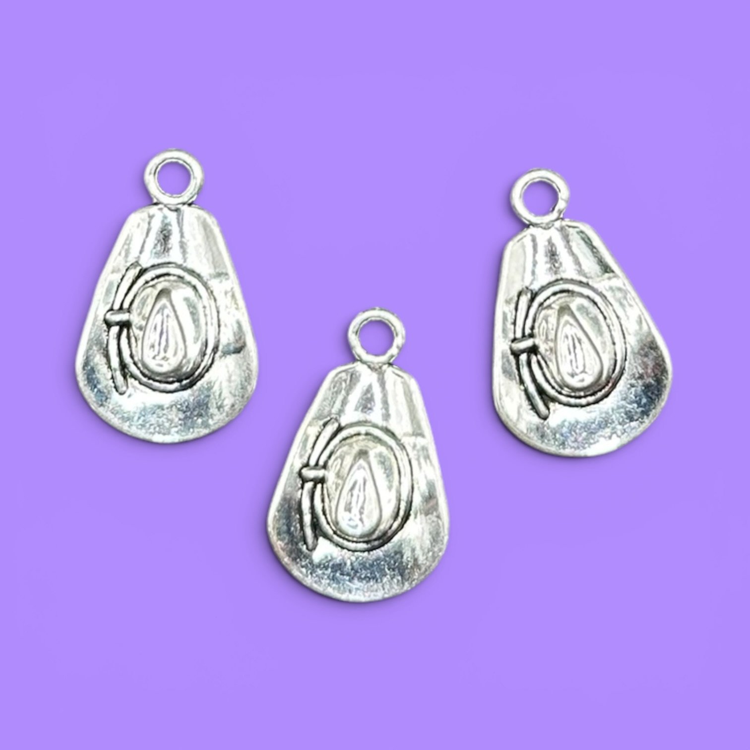 Cowgirl Hat Silver Whinny Winners Braid and Bridle Charms for Horses | Little Shop of Ponies product image (1)