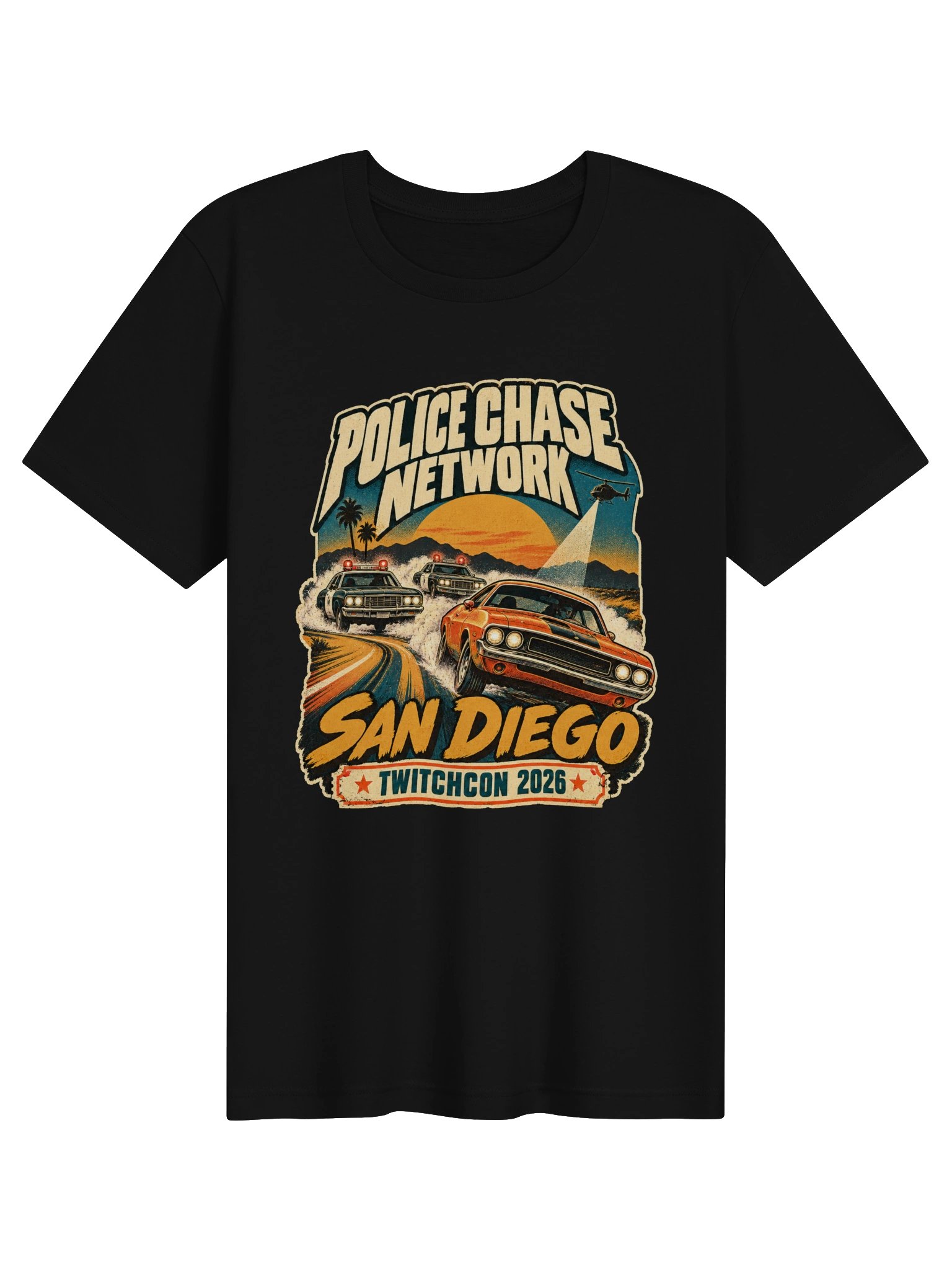 Police Chase Network San Diego TwitchCon 2026 Tee product image (3)