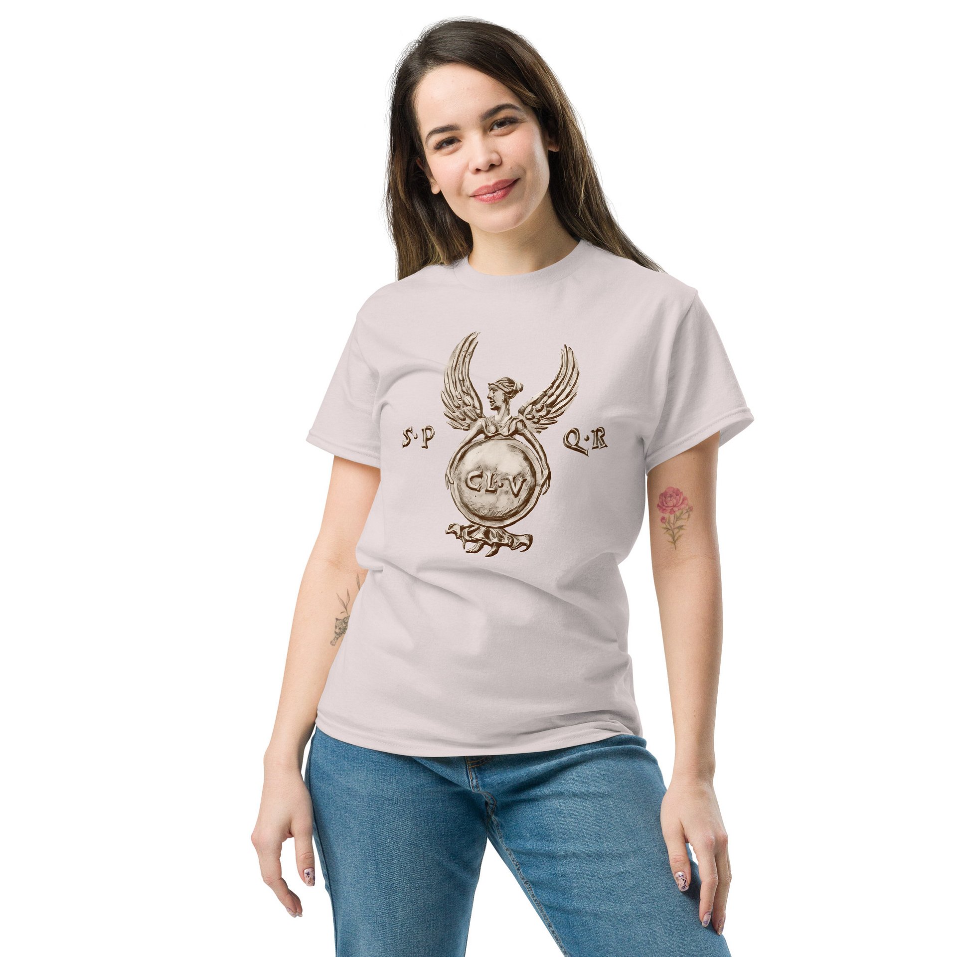 Victoria & Shield of Virtue Roman SPQR T-Shirt product image (10)