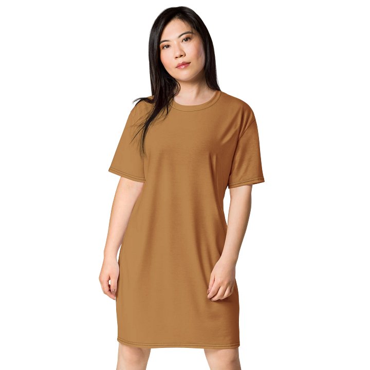 Nude Oversized T-Shirt Dress | Stretchy Fabric | Casual or Formal Style | Sizes 2XS-6XL | Exclusive Design product image (1)
