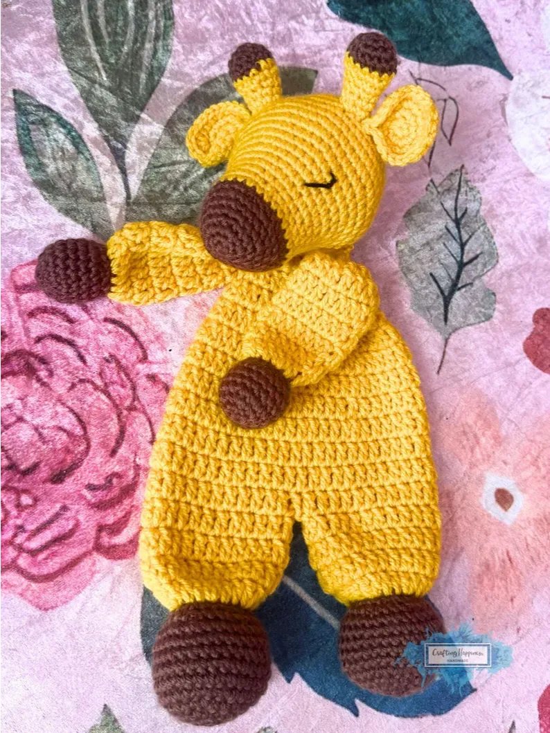 Giraffe Ragdoll Crochet Pattern Amigurumi Lovey Security Blanket PDF Pattern product image (1)