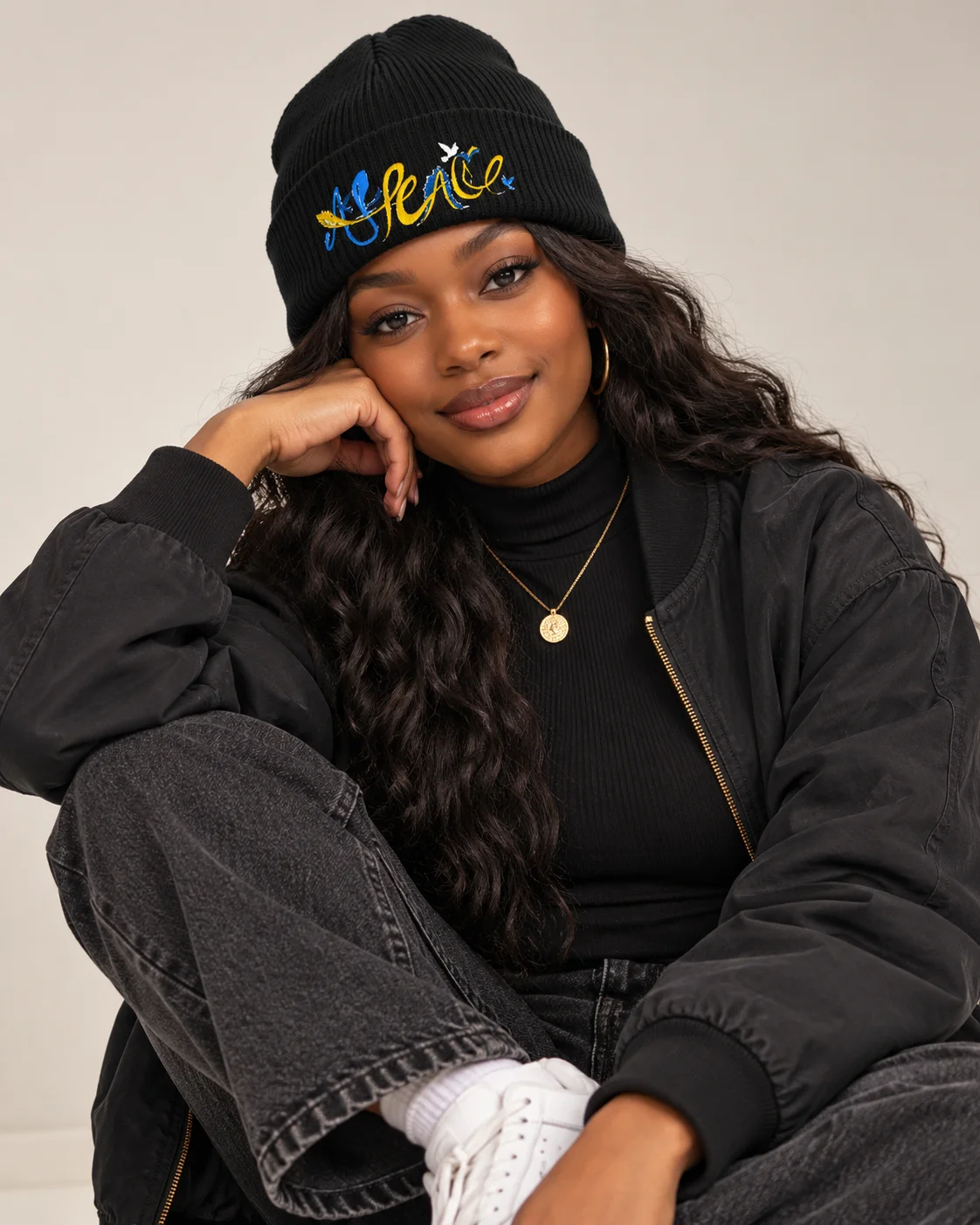 At Peace Organic Ribbed Beanie product image (3)