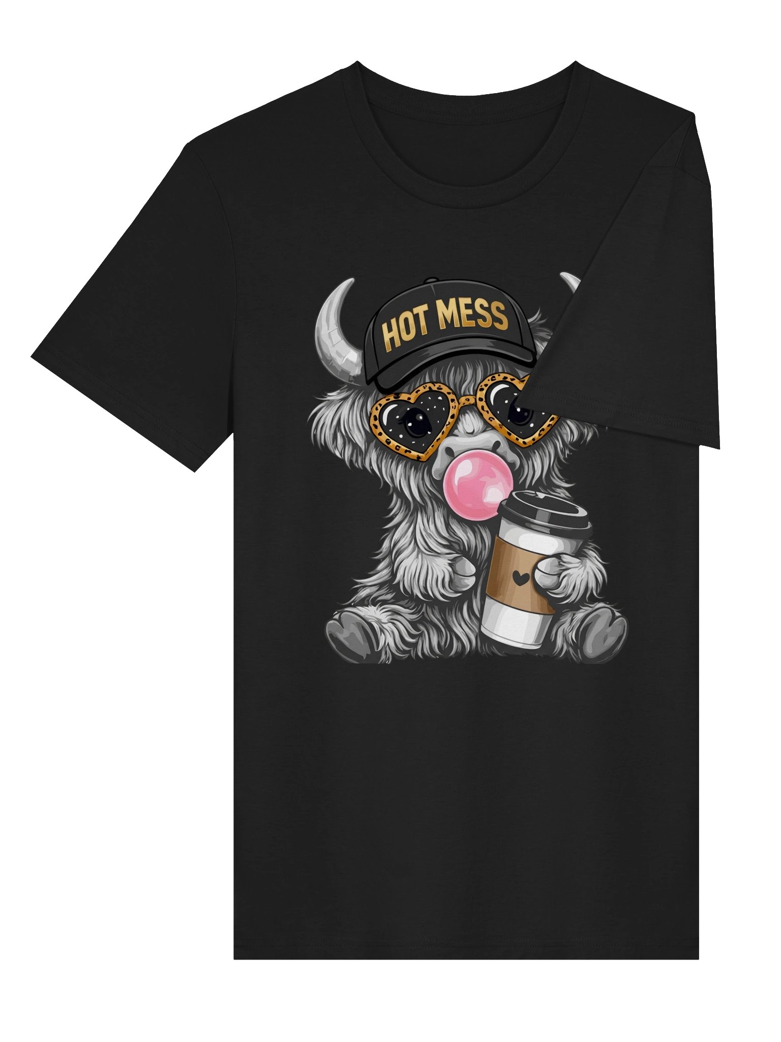 Funny Coffee Cow t shirt for women product image (13)