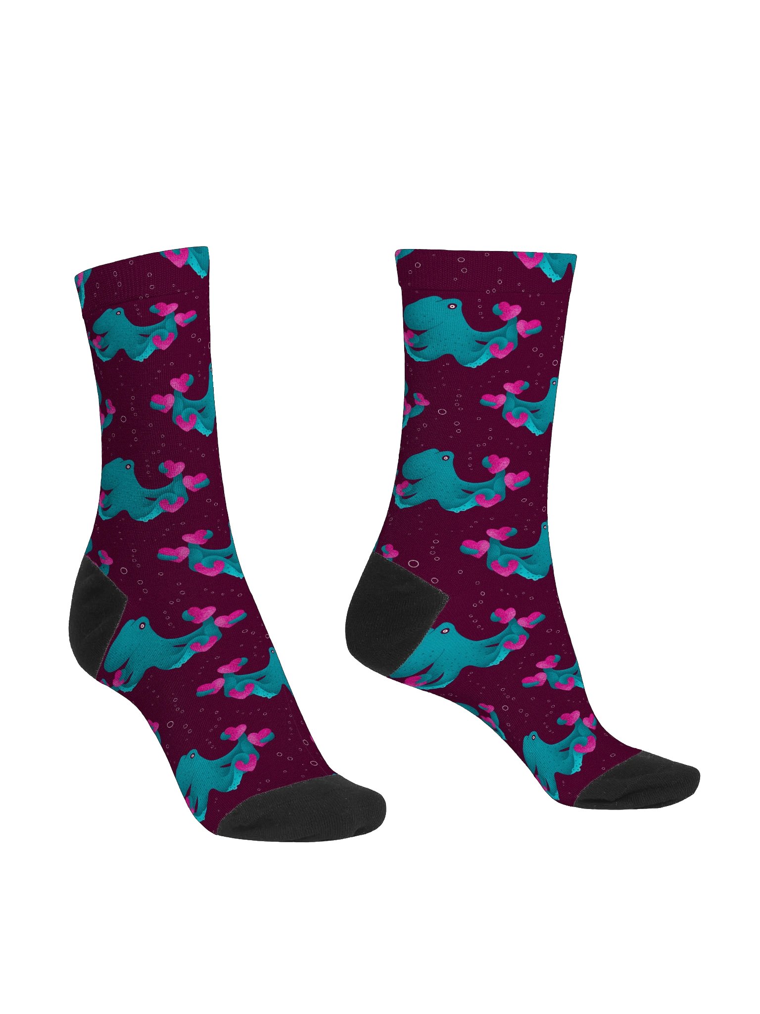 Octopus and Hearts Premium Sustainable Crew Socks product image (3)
