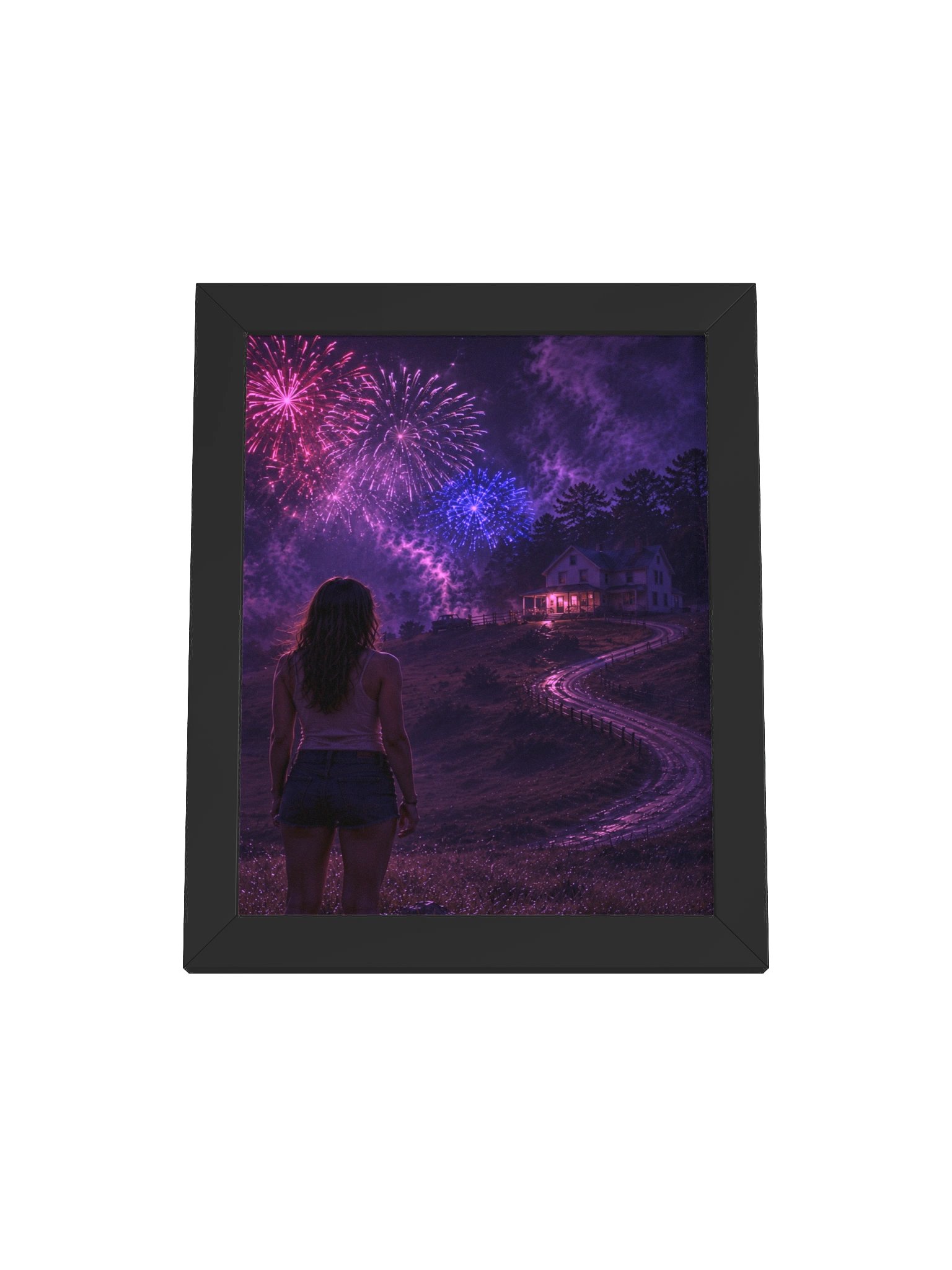 FRIGHTFUL FIREWORKS FRAMED PRINT product image (1)