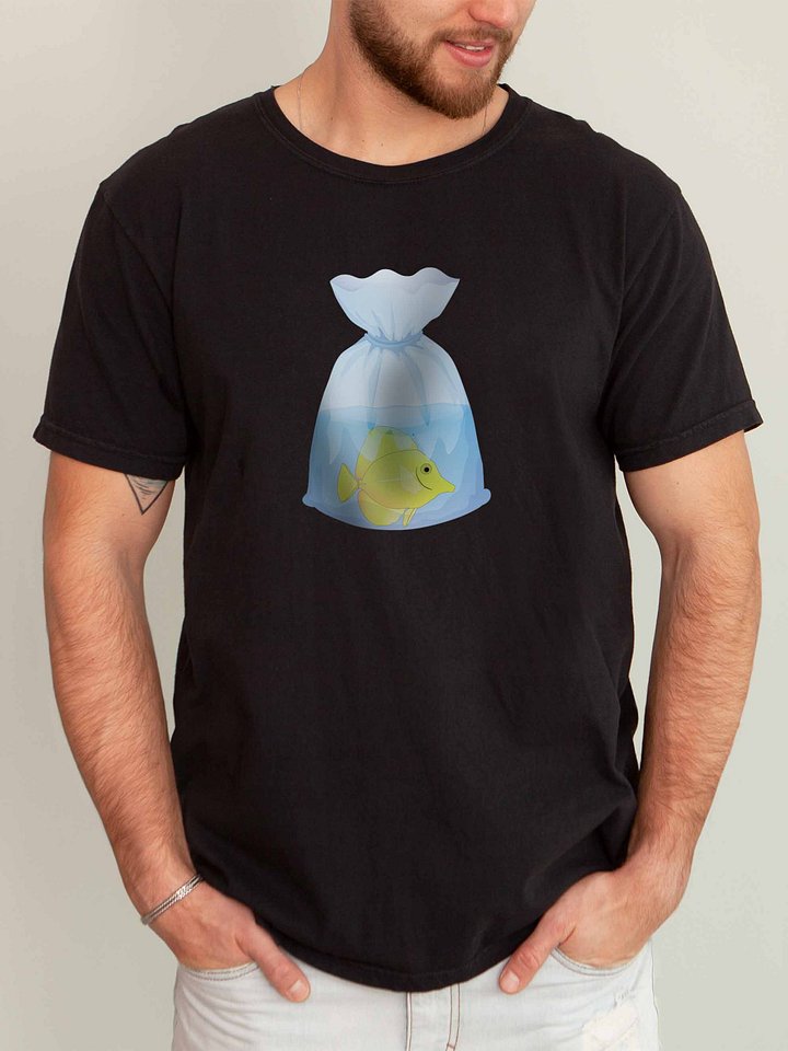 Yellow Tang Fish Bag Shirt – Saltwater Reef Tank Aquarium Enthusiast Graphic Tee product image (2)