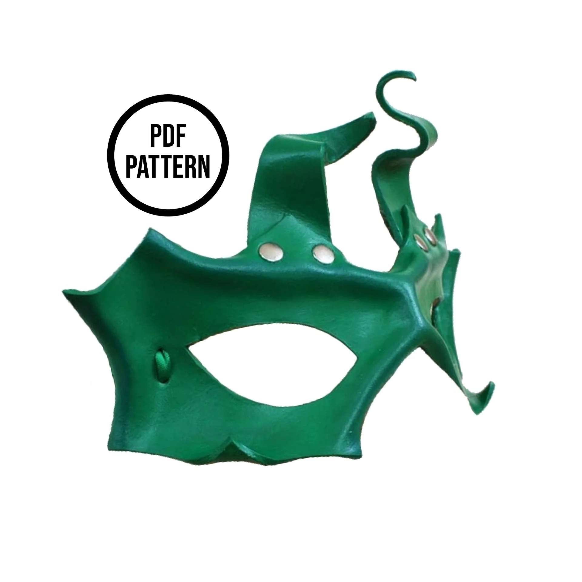 Spiked Leather Mask - Choose Your Design! PDF Pattern for Leatherwork product image (4)