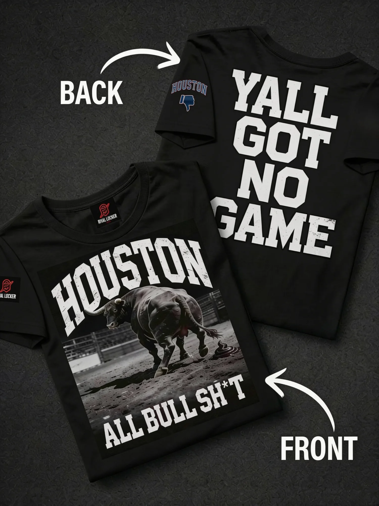 All Bull Sh*t | Houston | Football | Rival Locker product image (1)