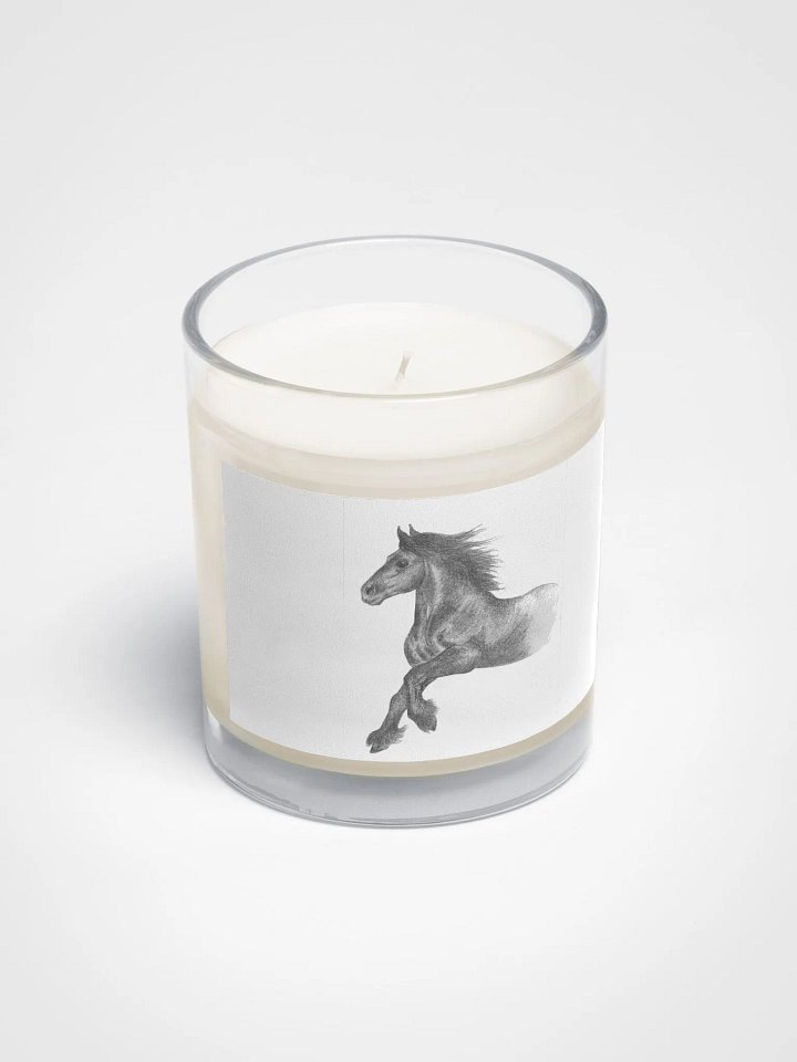 Fell pony cantering candle product image (2)