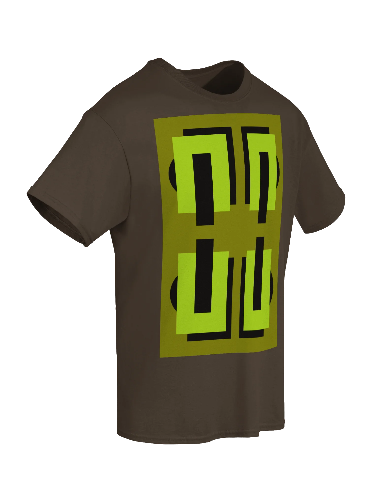 Geometric Green Grid T-Shirt product image (8)