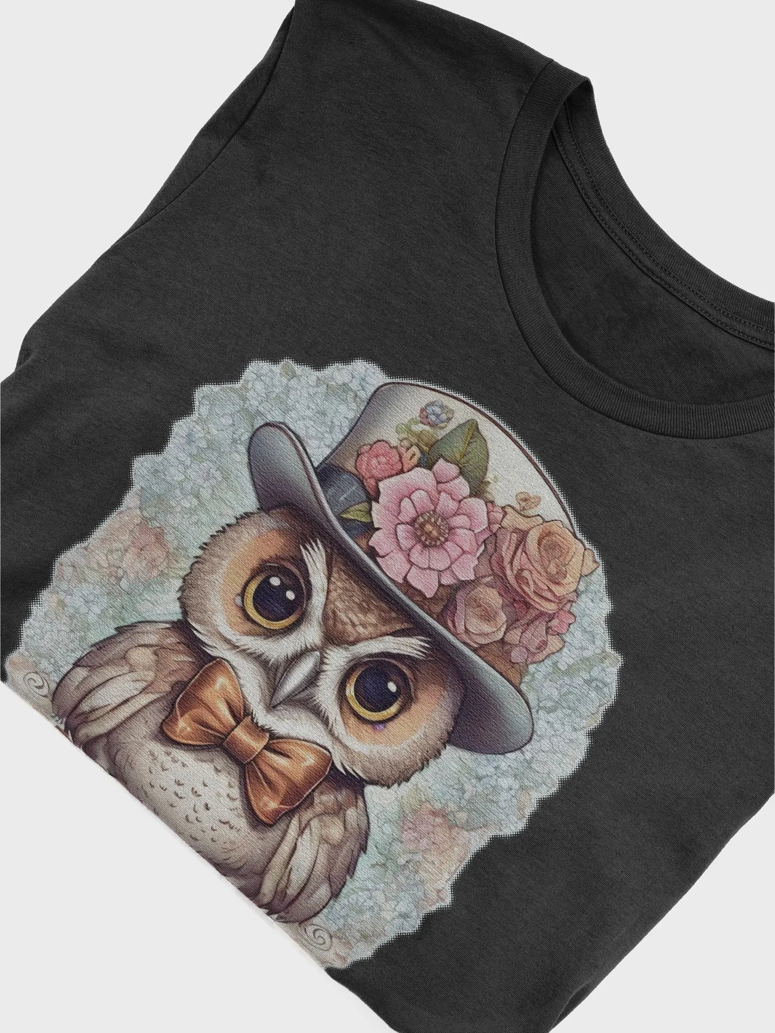 Cute Owl wearing a hat and a bow tie Supersoft T-Shirt product image (5)