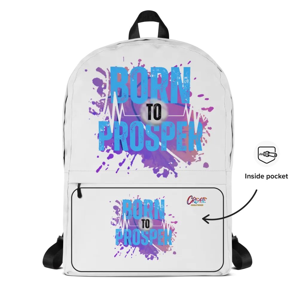 Born to Prosper Full Print Backpack product image (12)