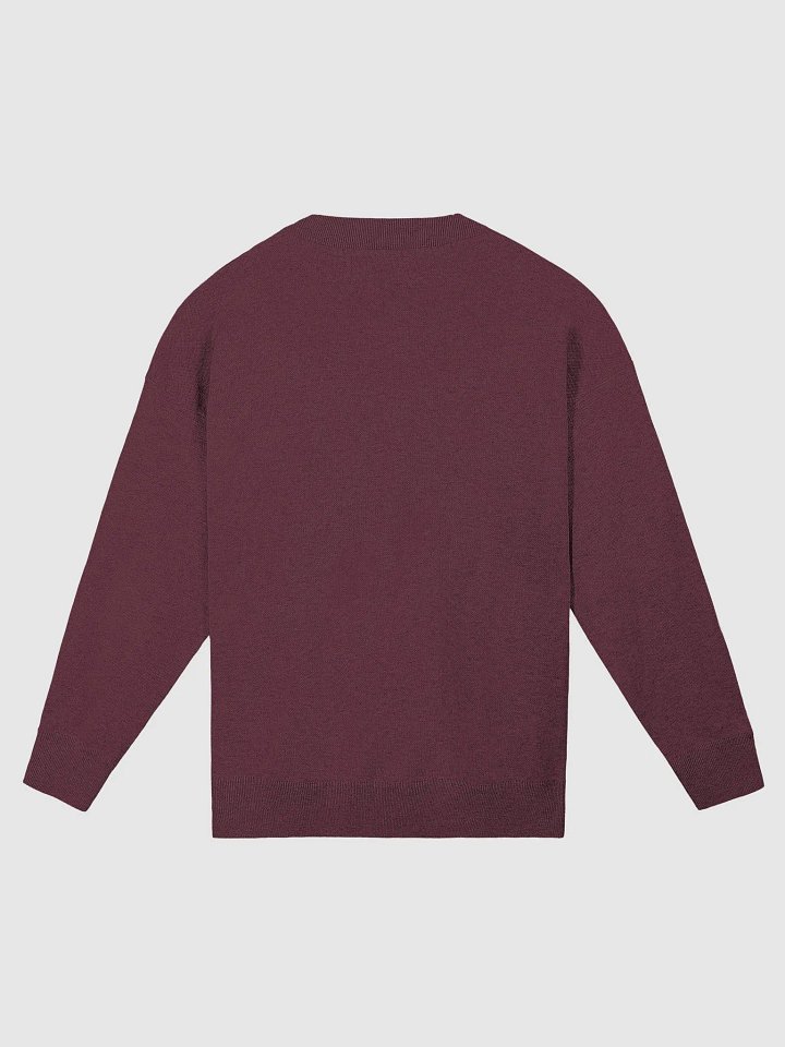 DELIGHTFULLY DIVISIVE (duotone maroon design) relaxed knitwear crewneck product image (7)