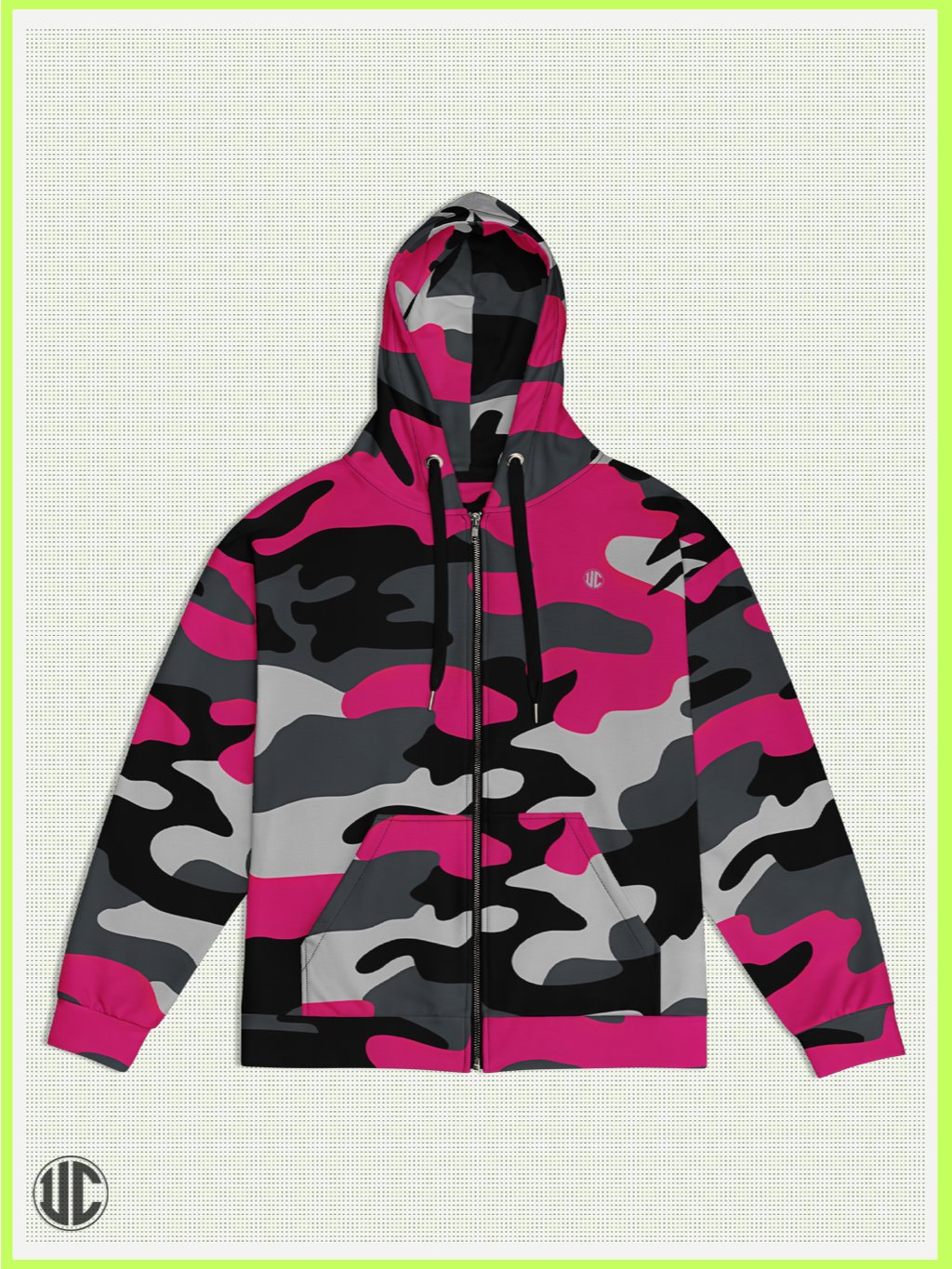 UnkoCon – Savage Pink Camo Zip Hoodie product image (1)