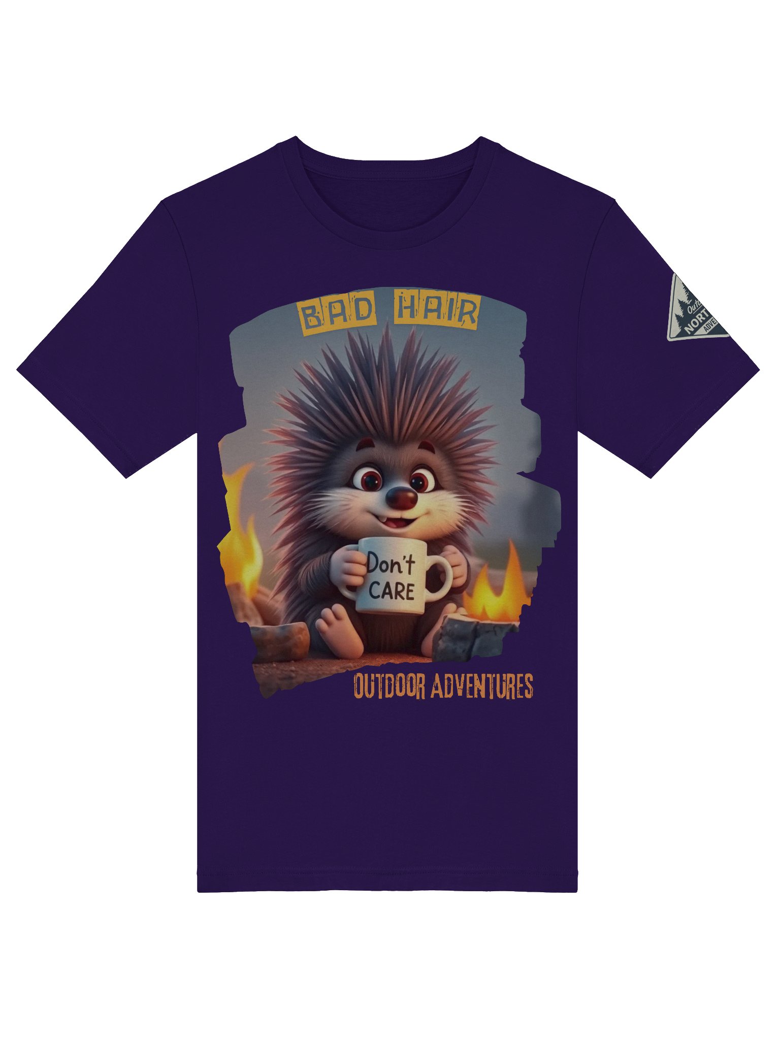 “Bad Hair, Don’t Care” Porcupine T-Shirt product image (5)