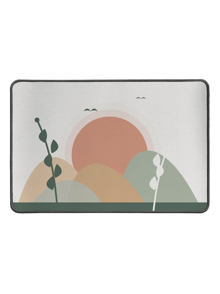 Small Boho Botanical Desk Mat | 12" x 18" Compact Mouse Pad product image (1)