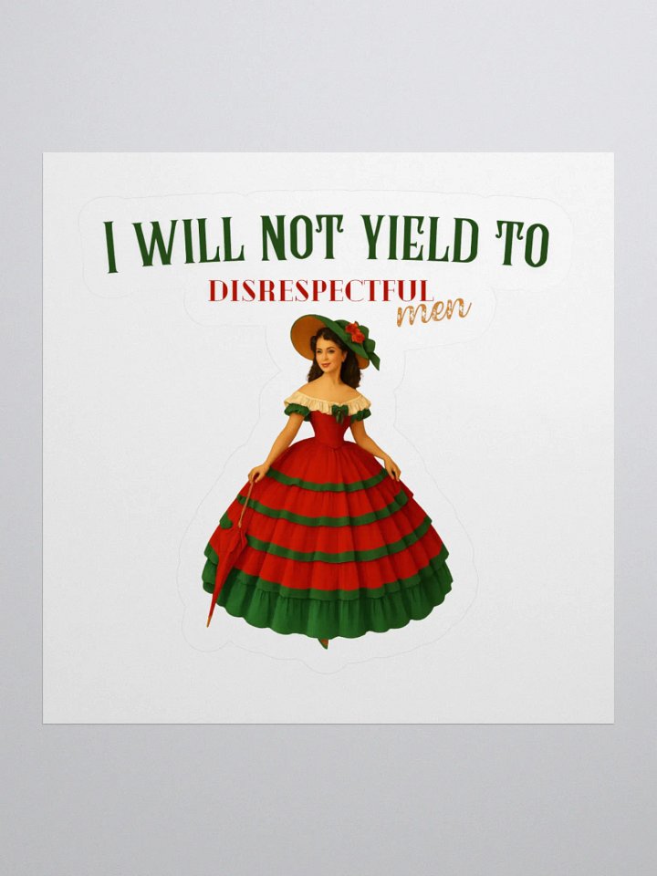 I will not yield southern belle red sticker product image (1)