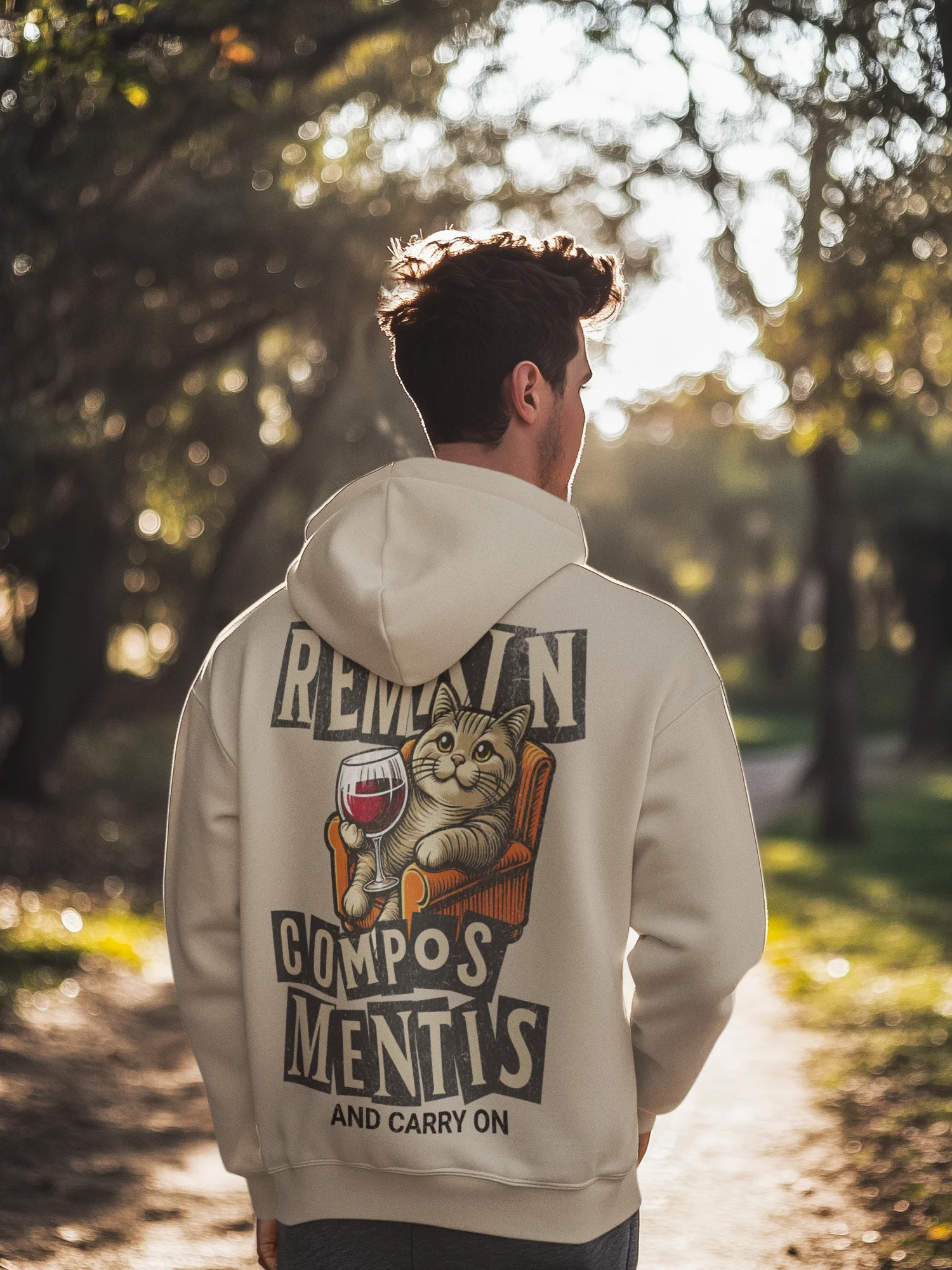 Remain Compos Mentis and Carry On Cat Wine Zip Hoodie product image (47)