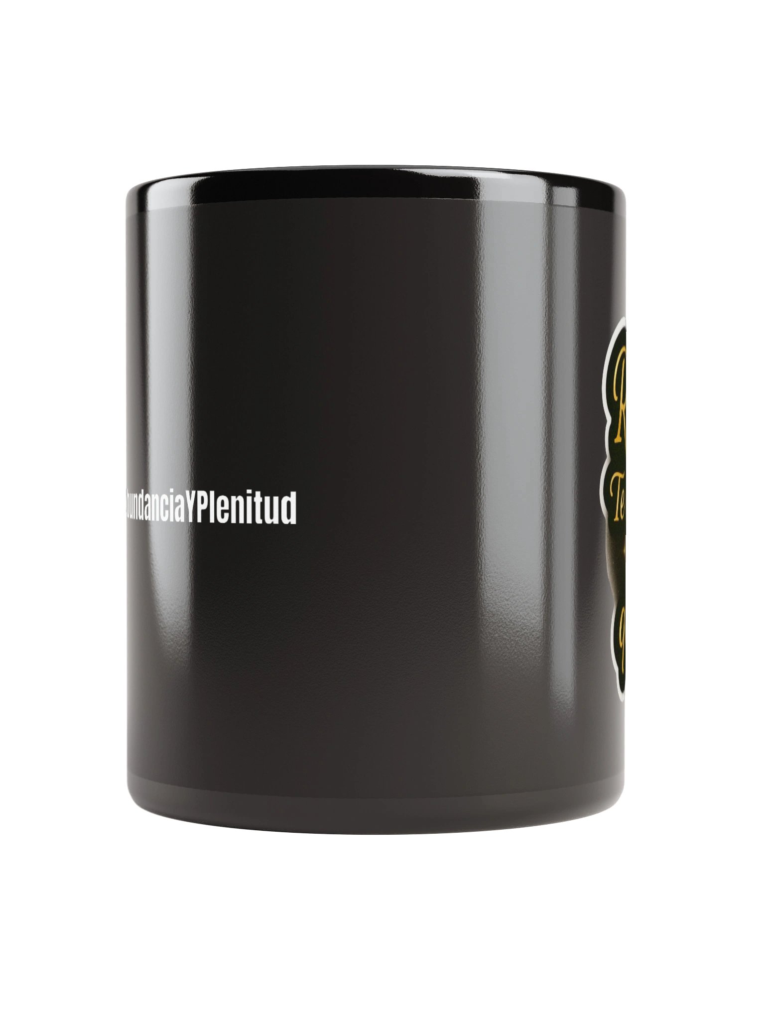 Taza Negra Brillante con Afirmación de Riqueza product image (9)