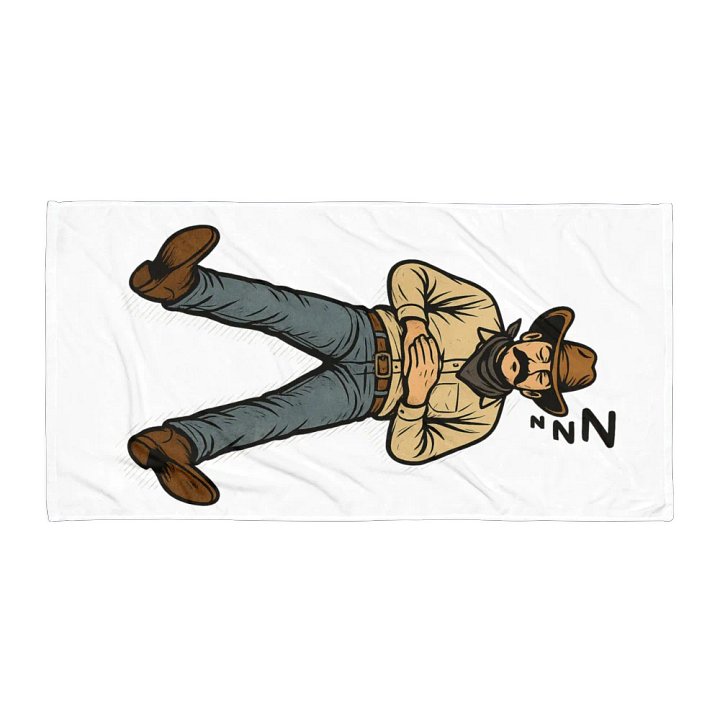 Serviette de plage “Cowboy Endormi” – Édition La Poudre Noire par Alex product image (1)