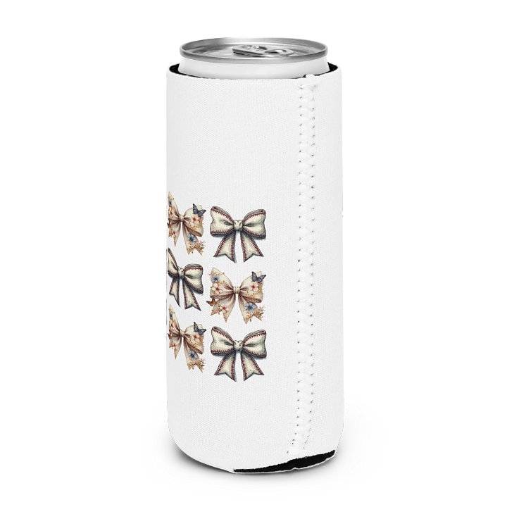 Spring Bows Baseball Butterfly Bliss Can Cooler product image (2)