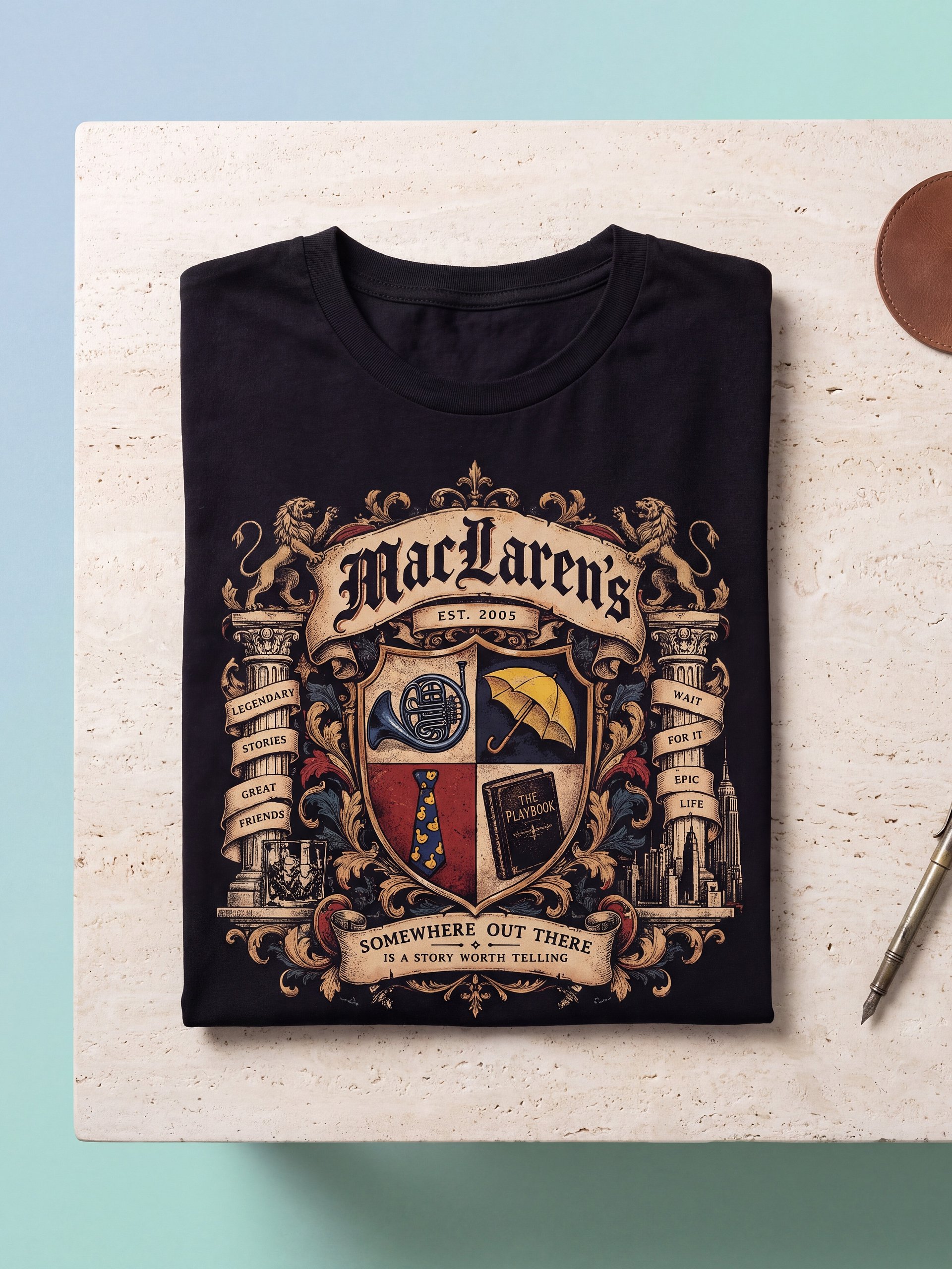 How I Met Your Mother MacLaren’s Pub T-Shirt, Black Heavyweight Cotton product image (4)
