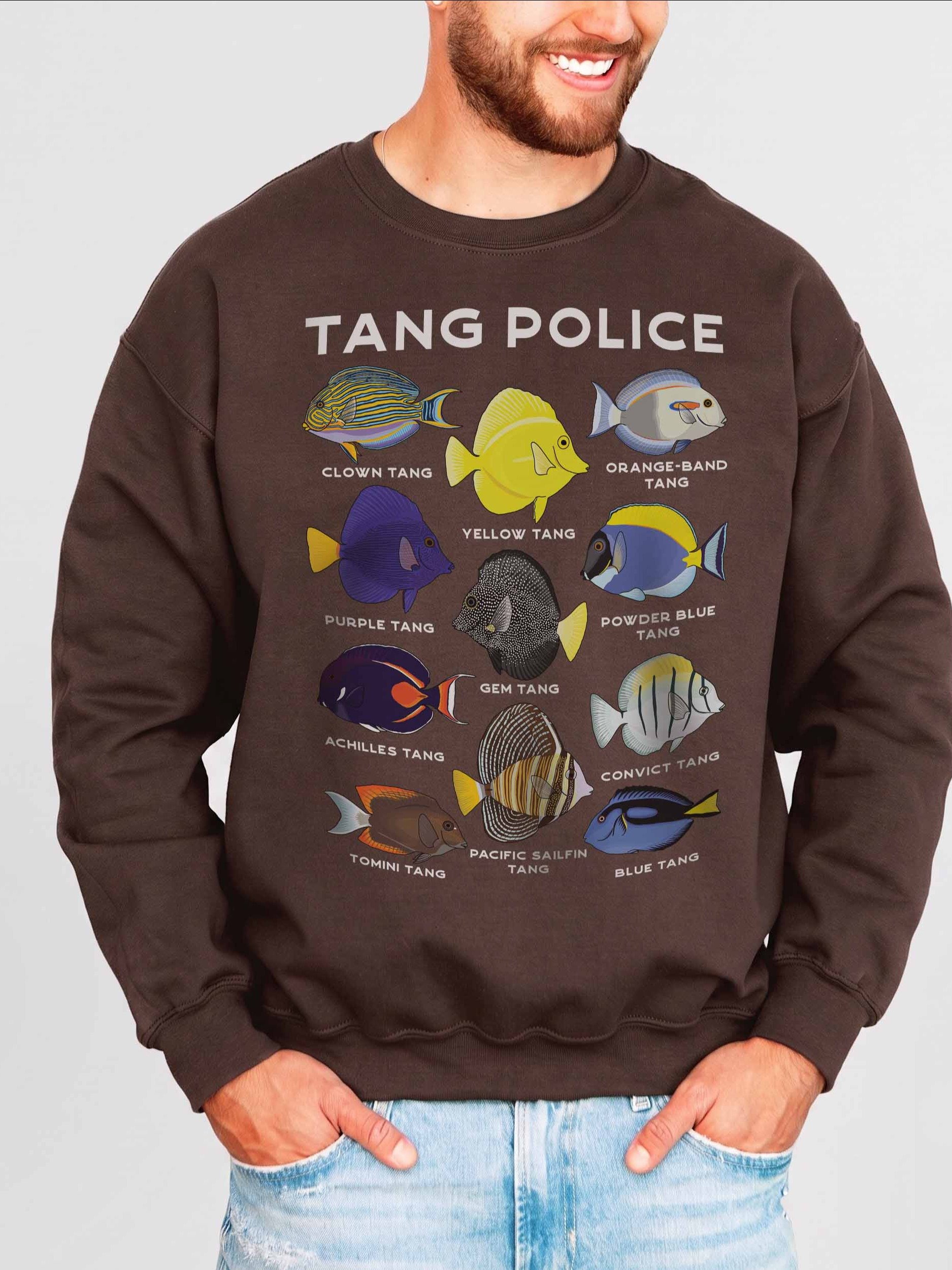 Tang Police(Front Print) sweatshirt for Reef Aquarium Lovers product image (2)