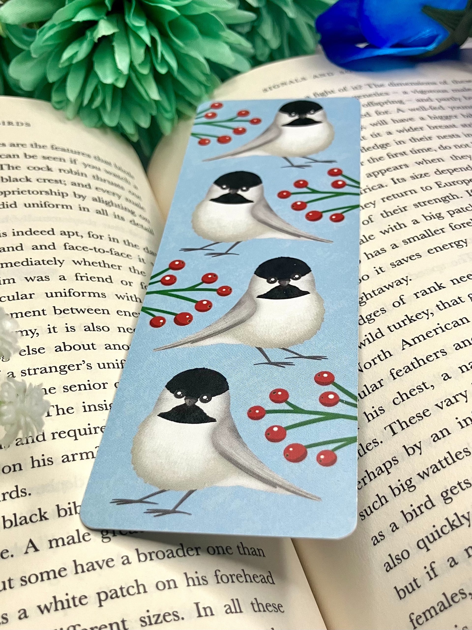 Chickadee With Red Berries Bookmark product image (2)