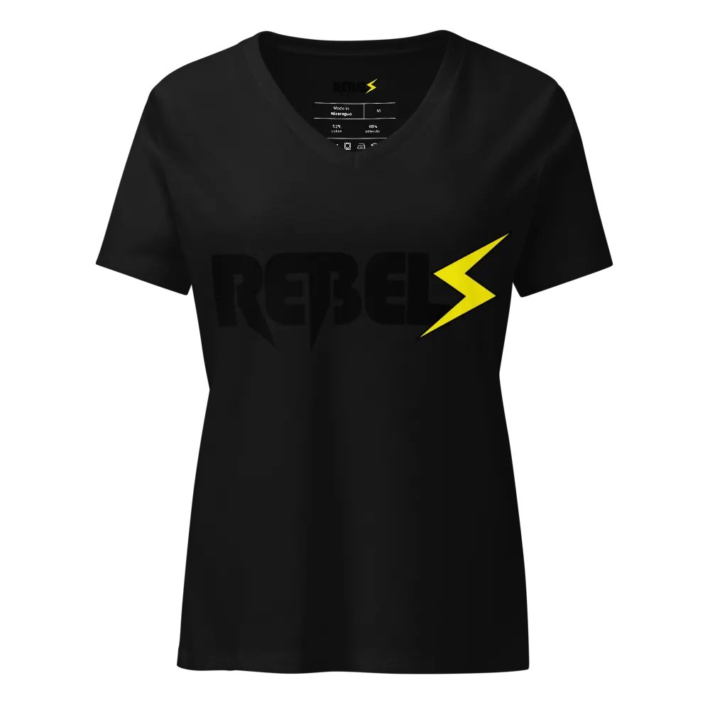 Woman's V Neck | Black | Black/Yellow product image (1)